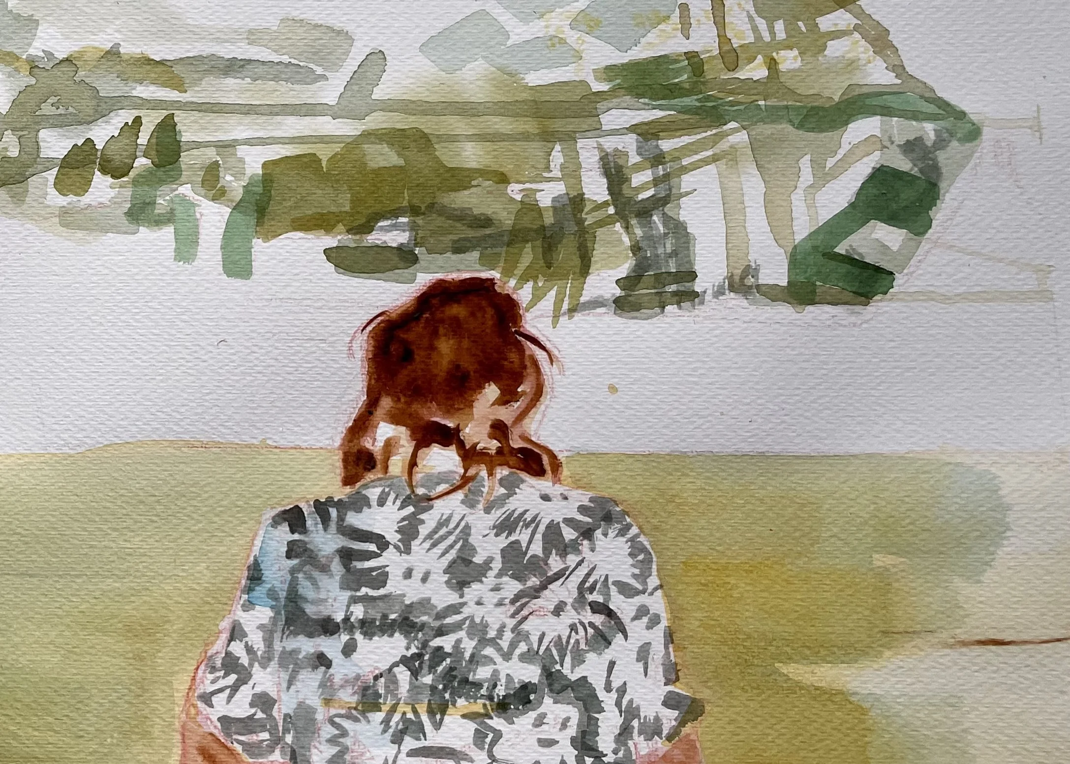  Le Puy Sainte Réparade  Aquarelle,  watercolor   58 × 94 cm I 22.8 × 37 in 