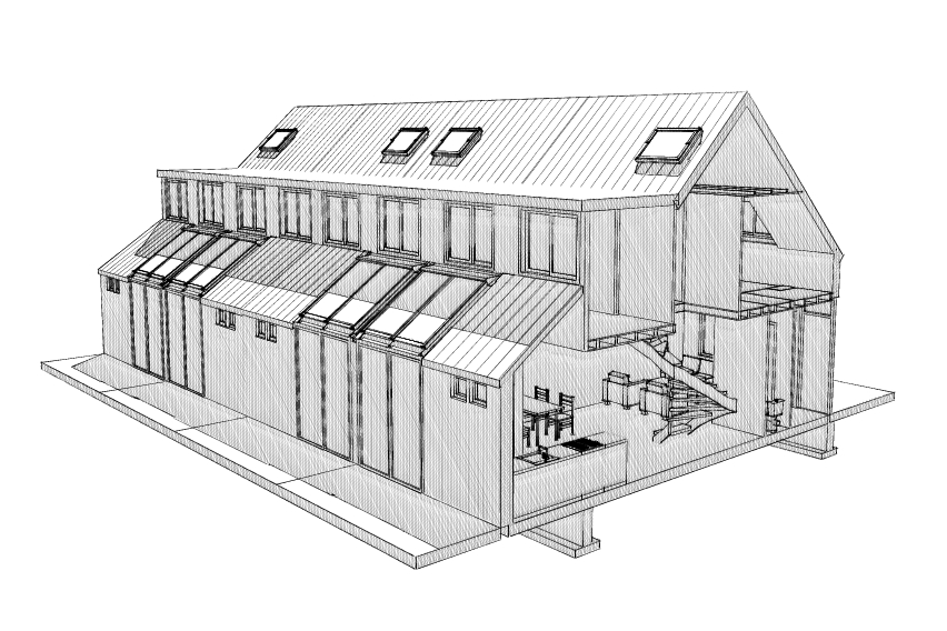 Studie uitbouw achtergevel