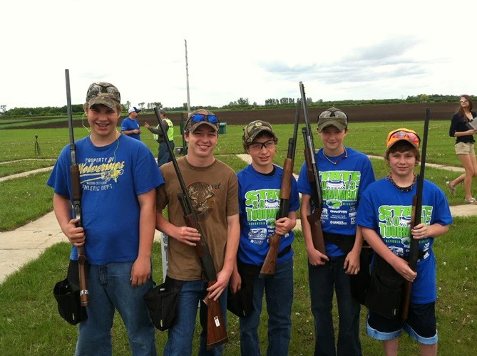 Members of the State Trap Team who competed last weekend: Drew Killian, Jacob Goeden, Matt Goeden, Chris Hahn, and Bryce Cooper