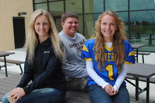 Newly elected officers of the WDC Business Professionals of America organization are, from left, Marissa Jahnke as secretary-treasurer; Austin Hendershot as vice president; and Paige Hartman as president.