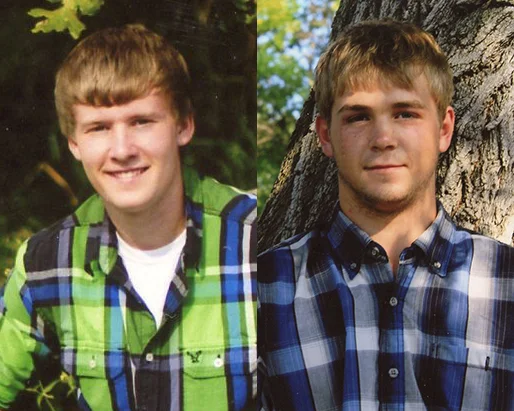 Wadena-Deer Creek High School senior football players Nick Carlson, left, Wyatt Weber were selected by coaches on the All-Section team. 