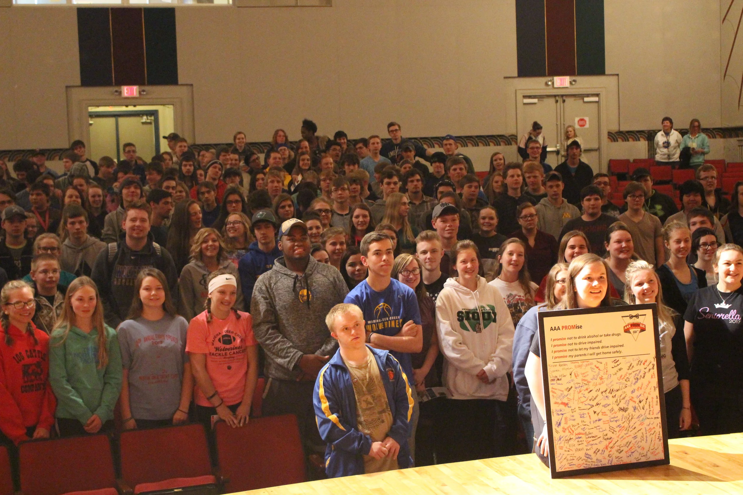 Rylie Langer and all the WDC students who signed the pledge to "Not Drink and Drive."
