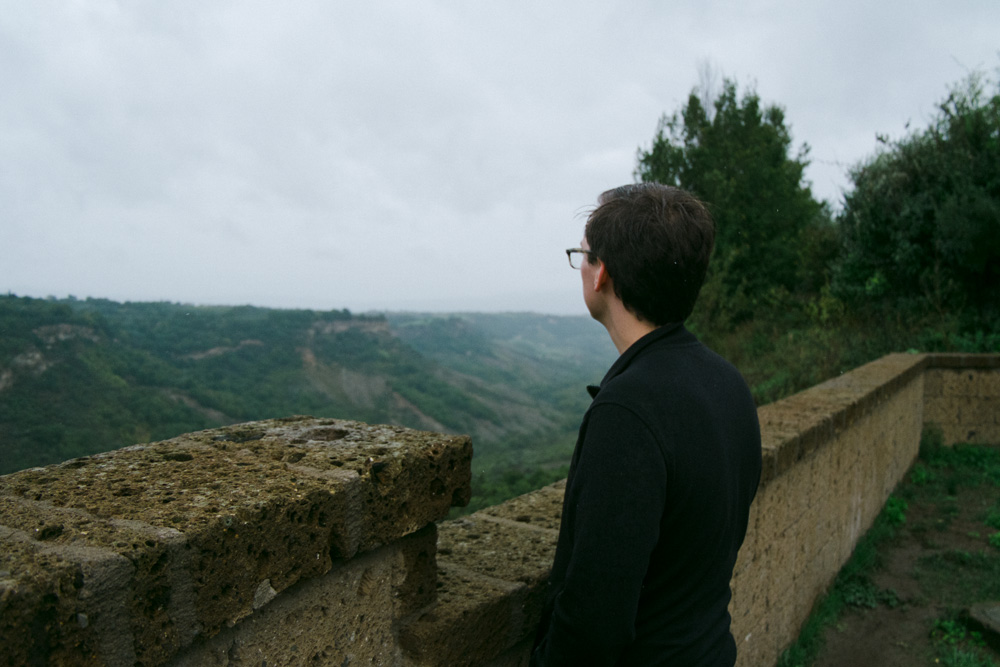 Misty views from Civita di Bagnoregio, Italy