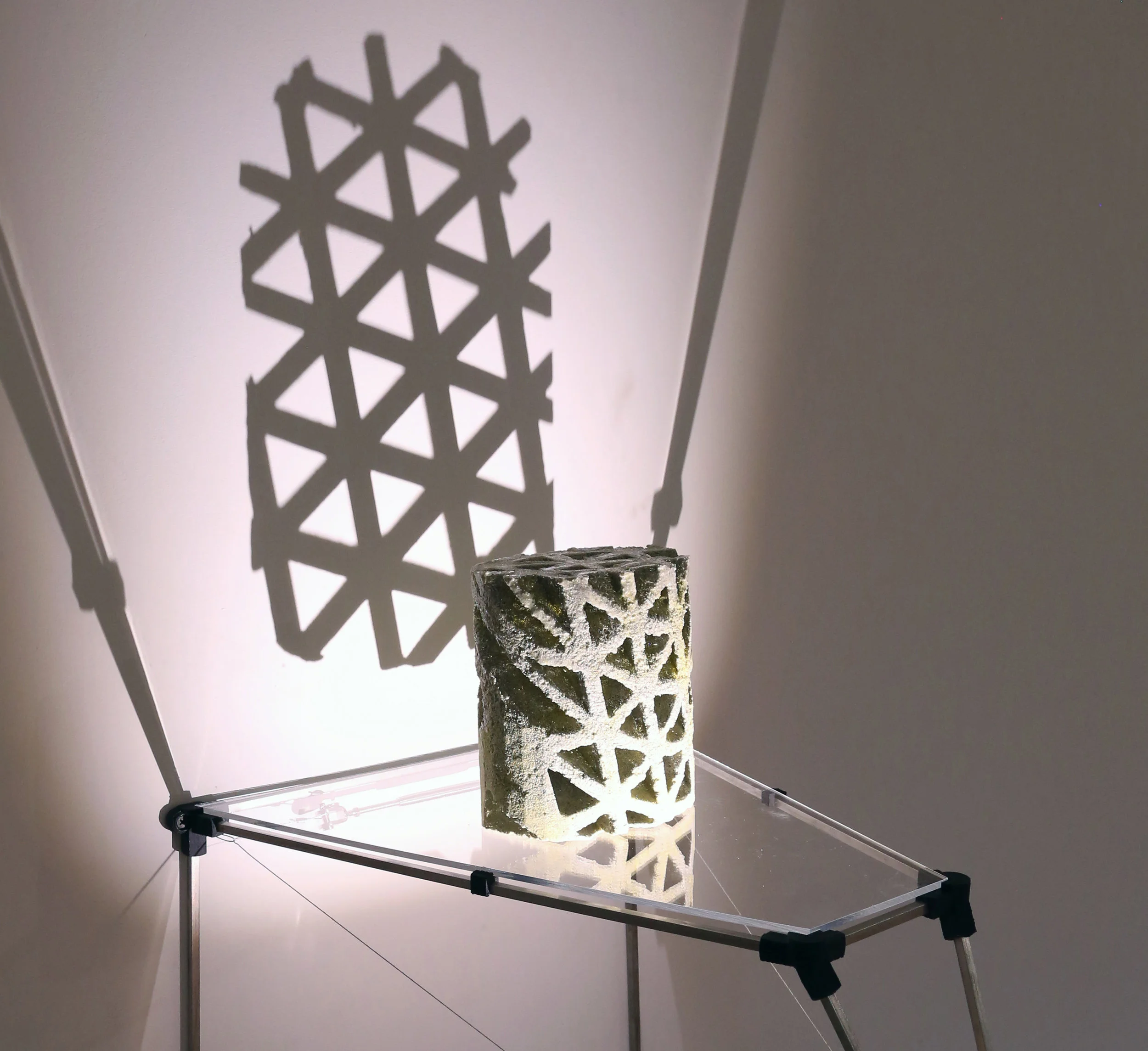 Oval Cylinder with Triangle Grid