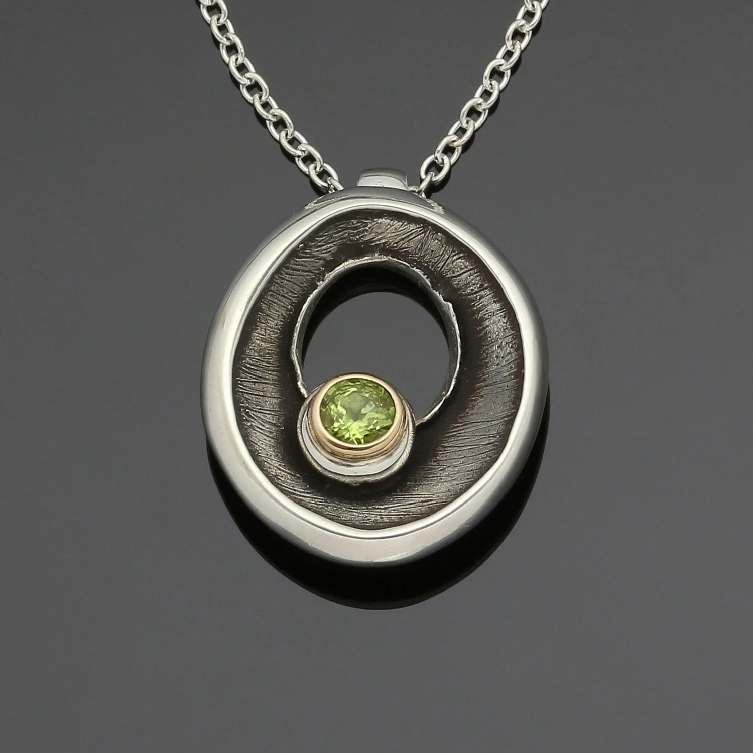 #132 Angled Hoop pendant