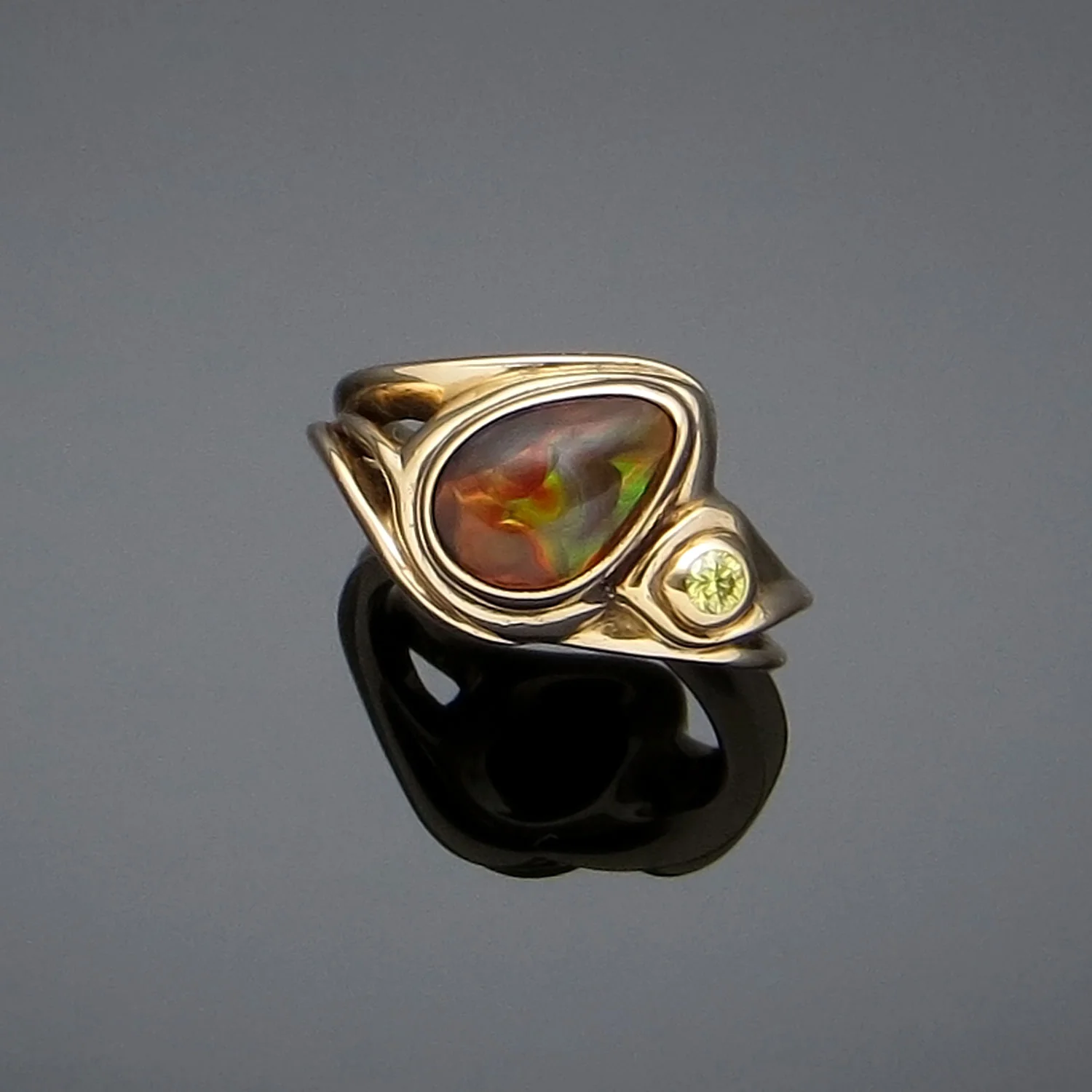 Custom 14k yellow gold ring