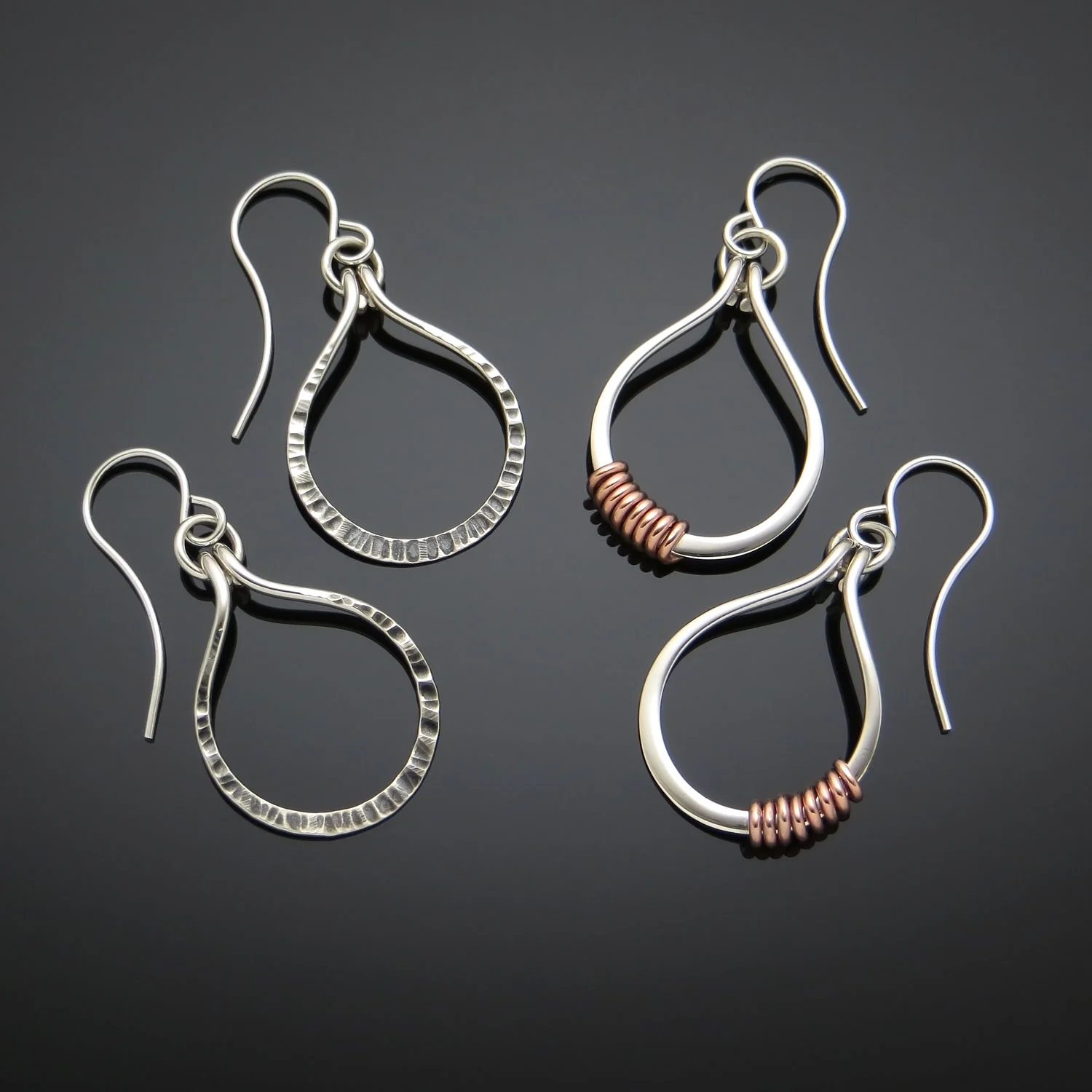 Earring O, $45/person, 2 hrs Sterling silver Pear Earrings with options for embellishment. Can combine w/ Pear Pendant class.