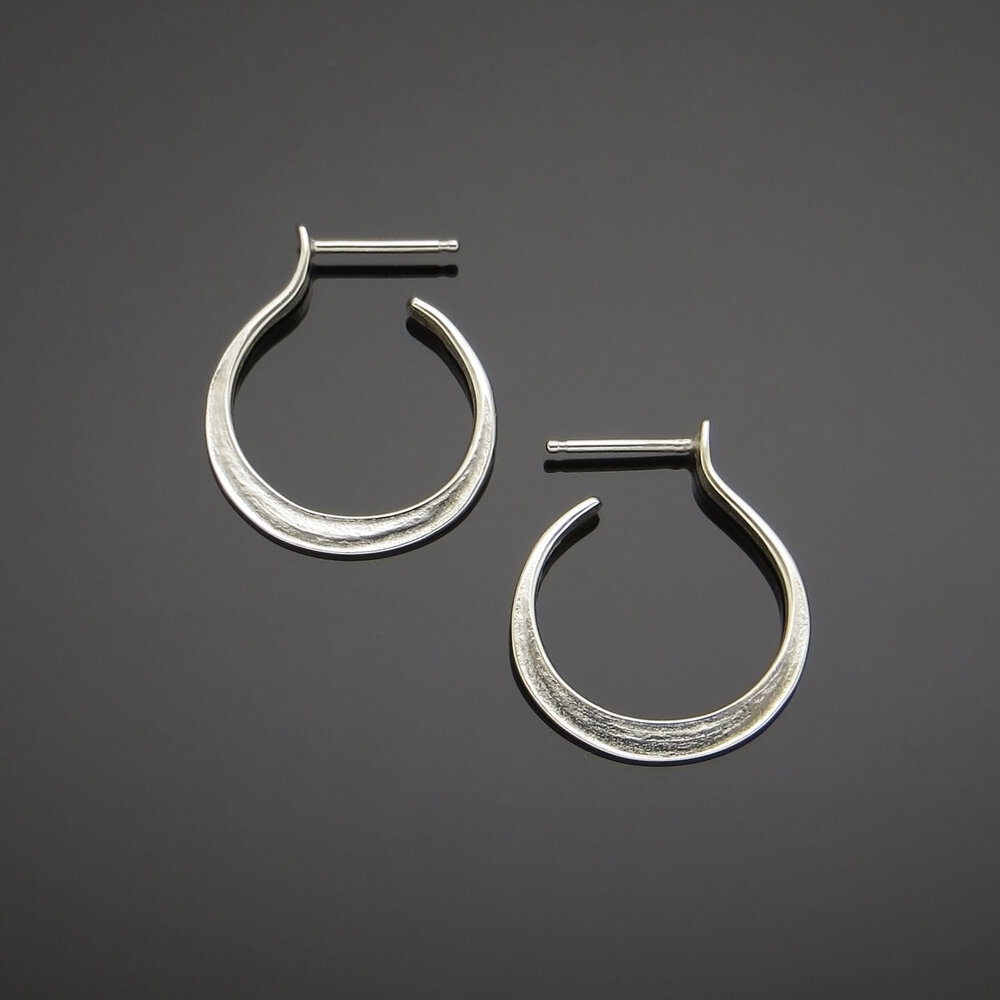 #510 Classic Vine Hoop earring, 3 sizes — Narrow House Metals