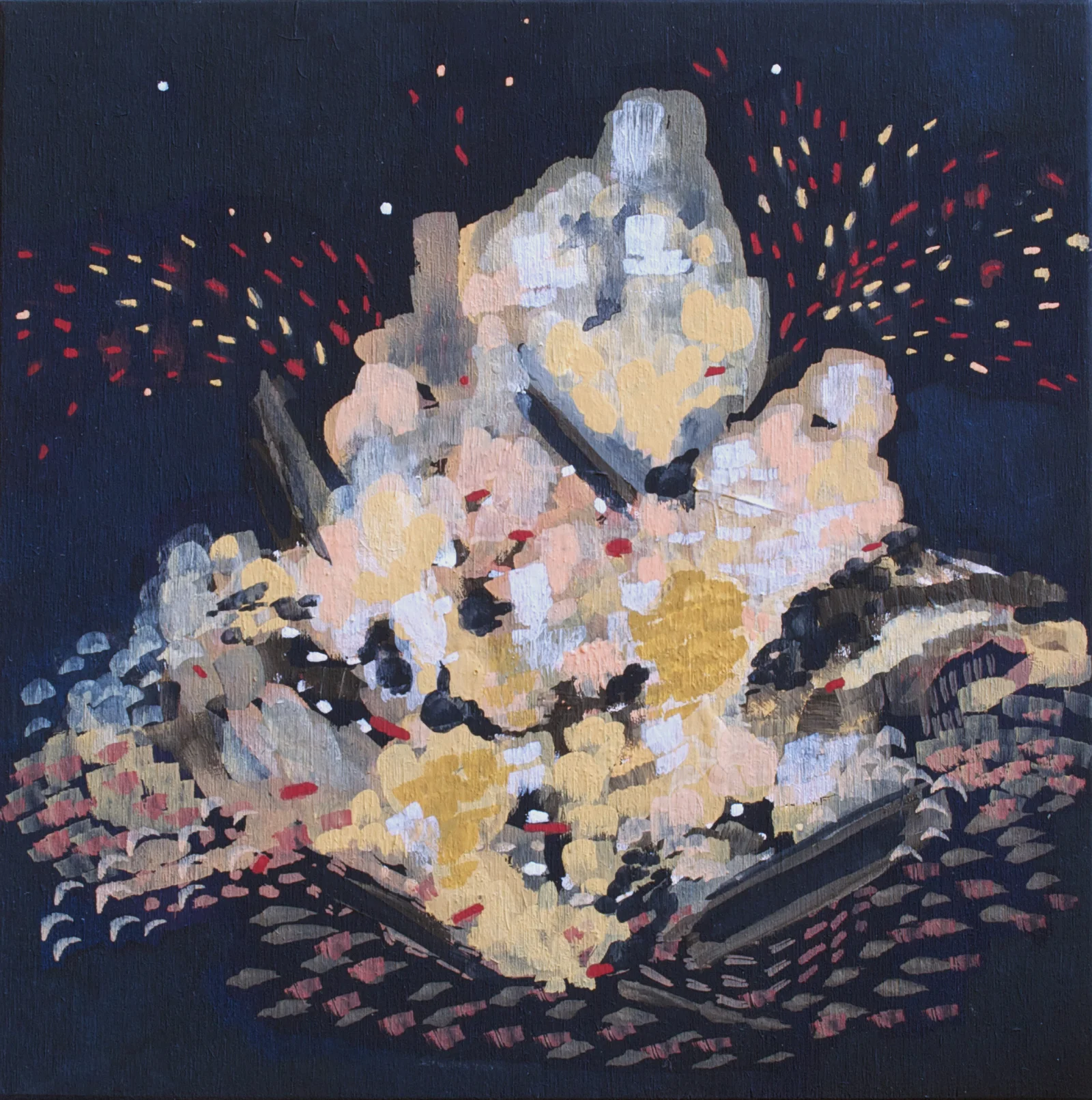 Could you paint that campfire? ... No, it is too beautiful.