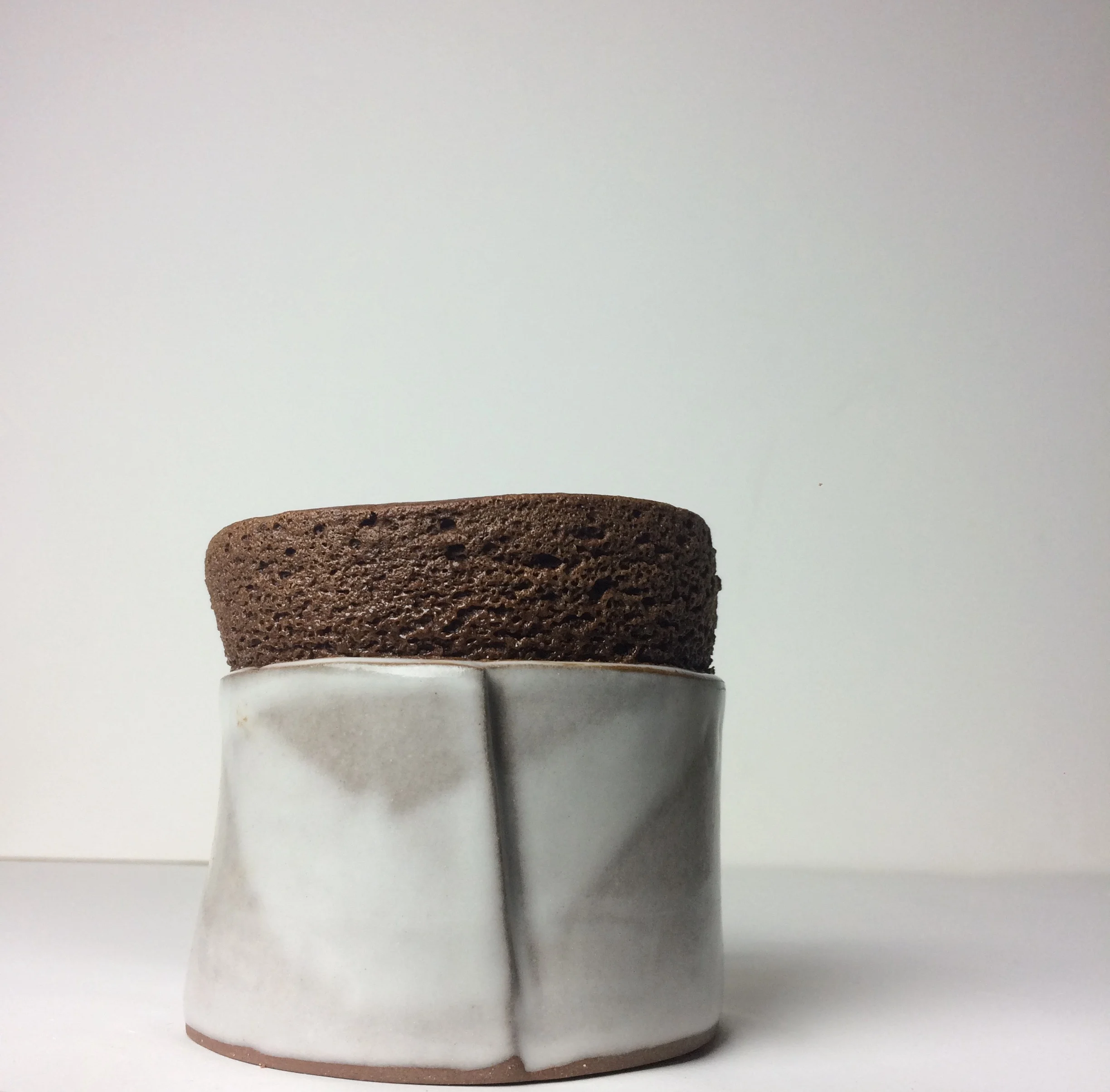 Chocolate Souffle with Blackberries