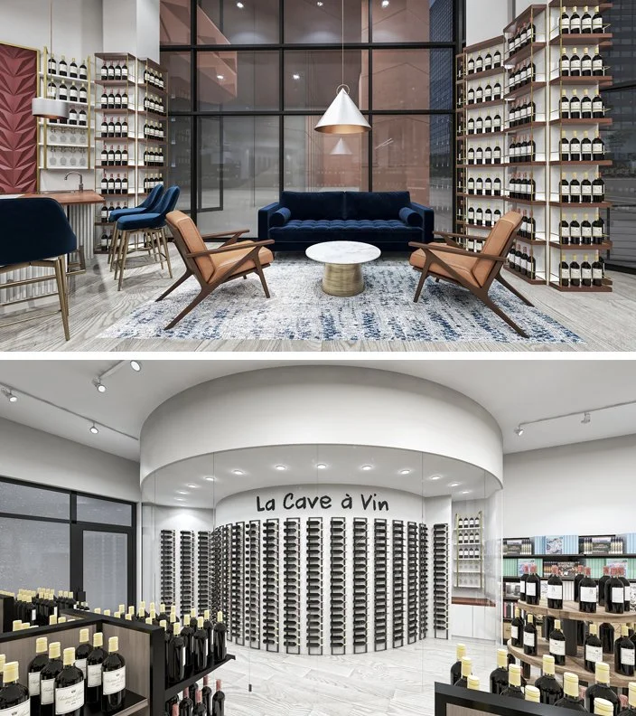 Specialty areas such as comfortable seating & exclusive premium wine displays make the experience special.