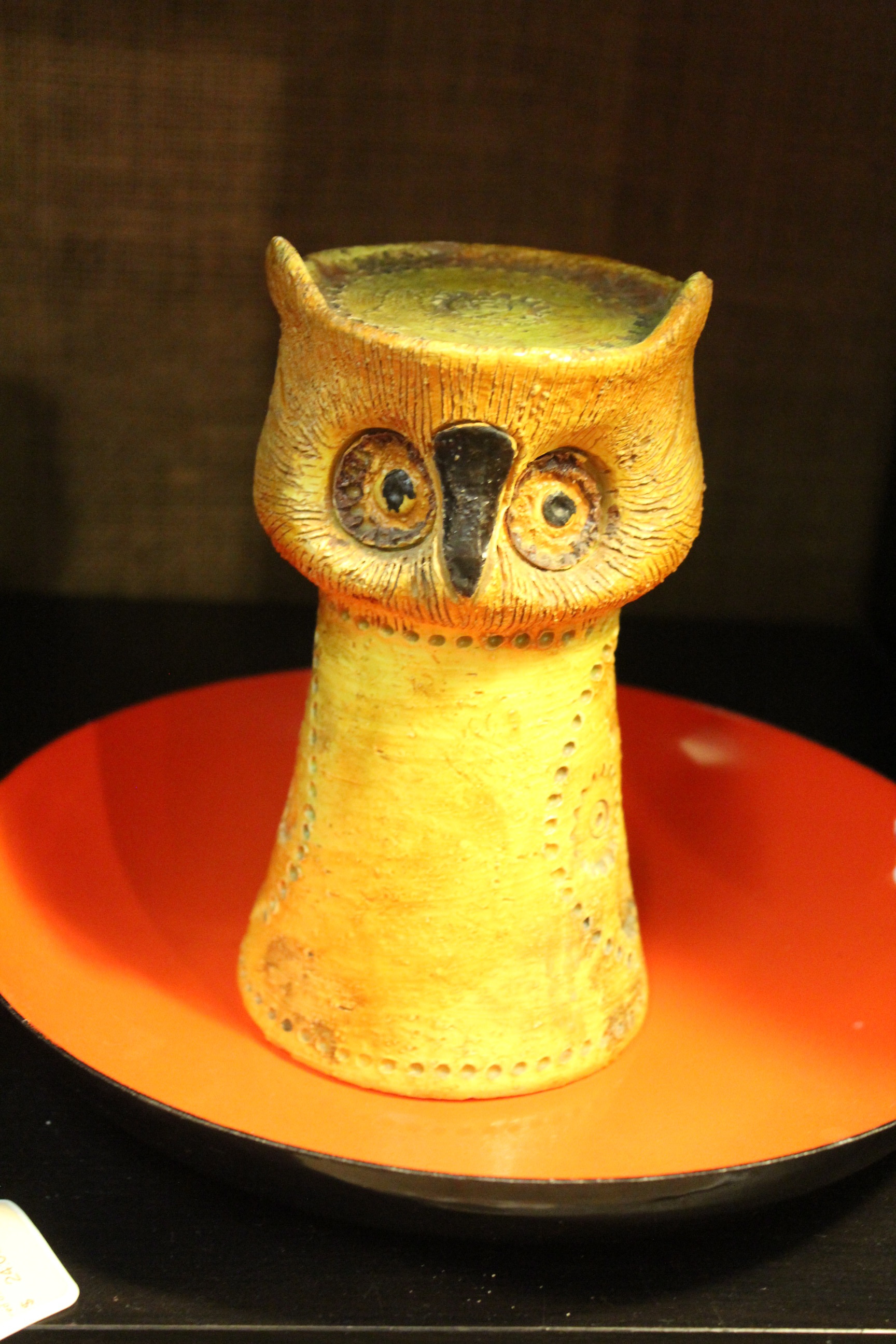 mid century owl candle holder