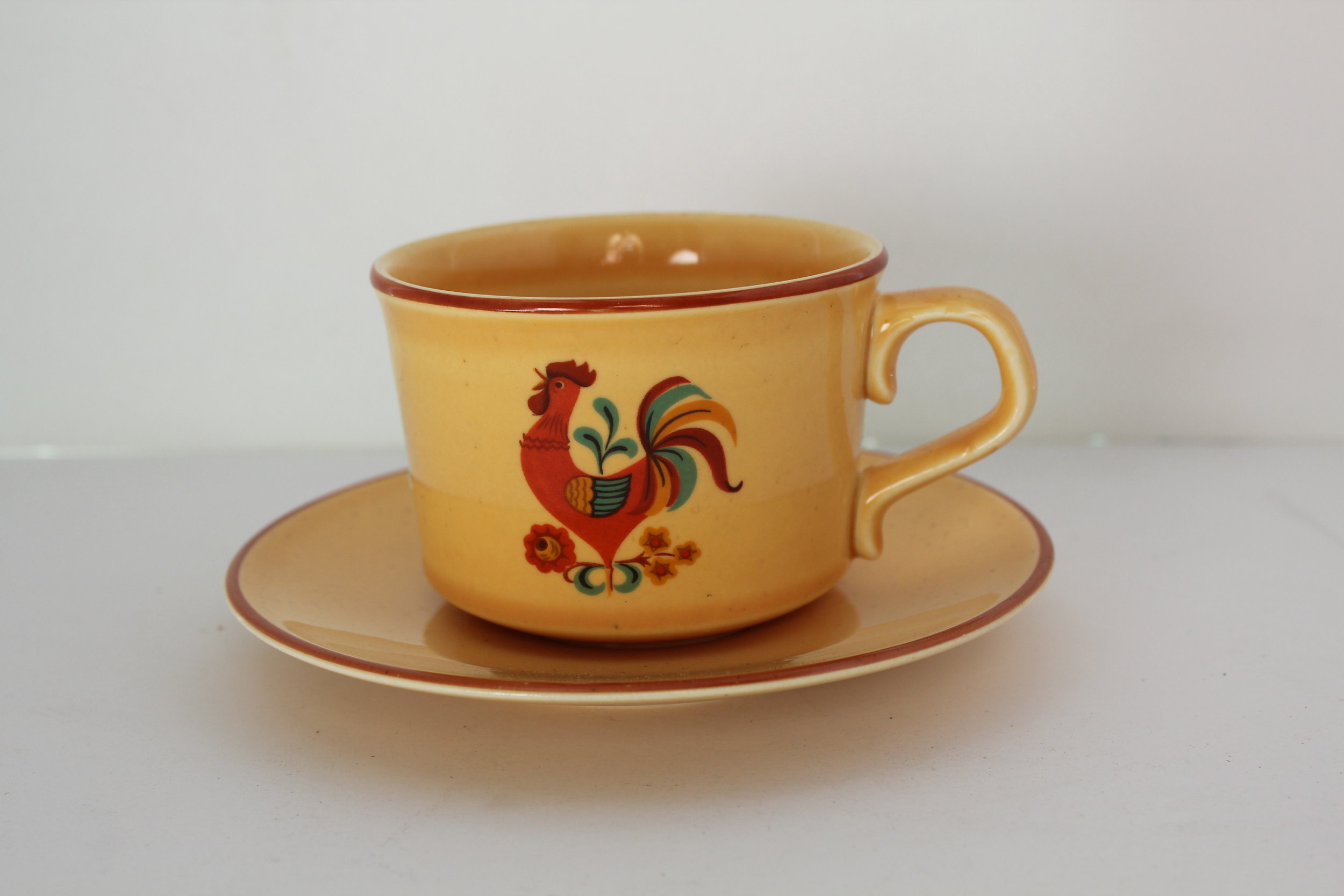 rooster cup and saucer
