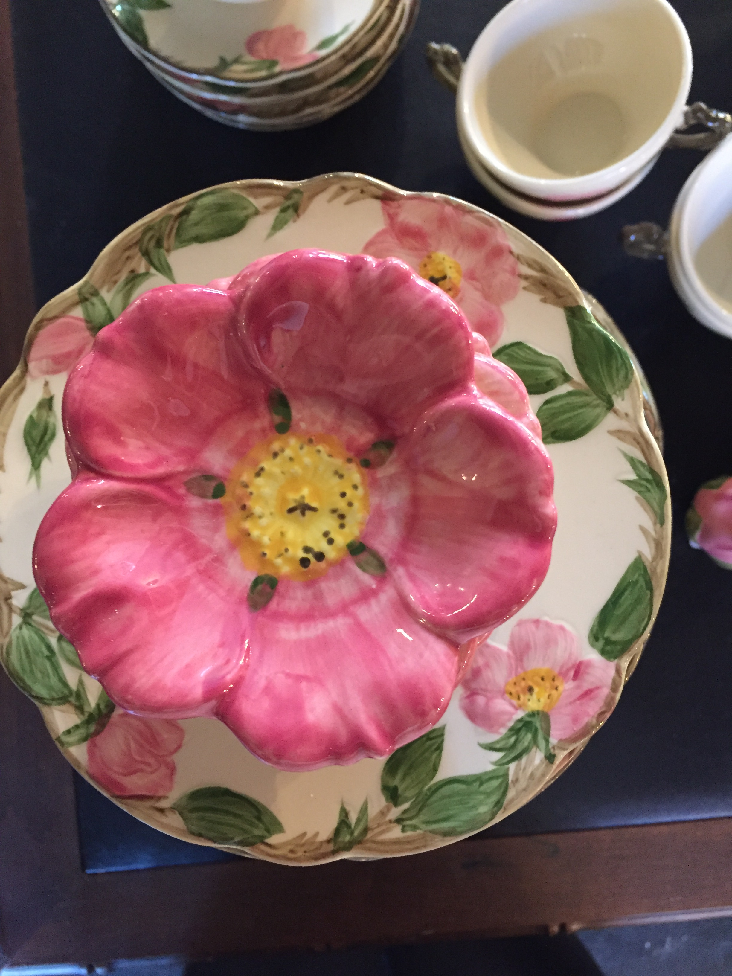 Franciscan Desert Rose butter pat rose and plates