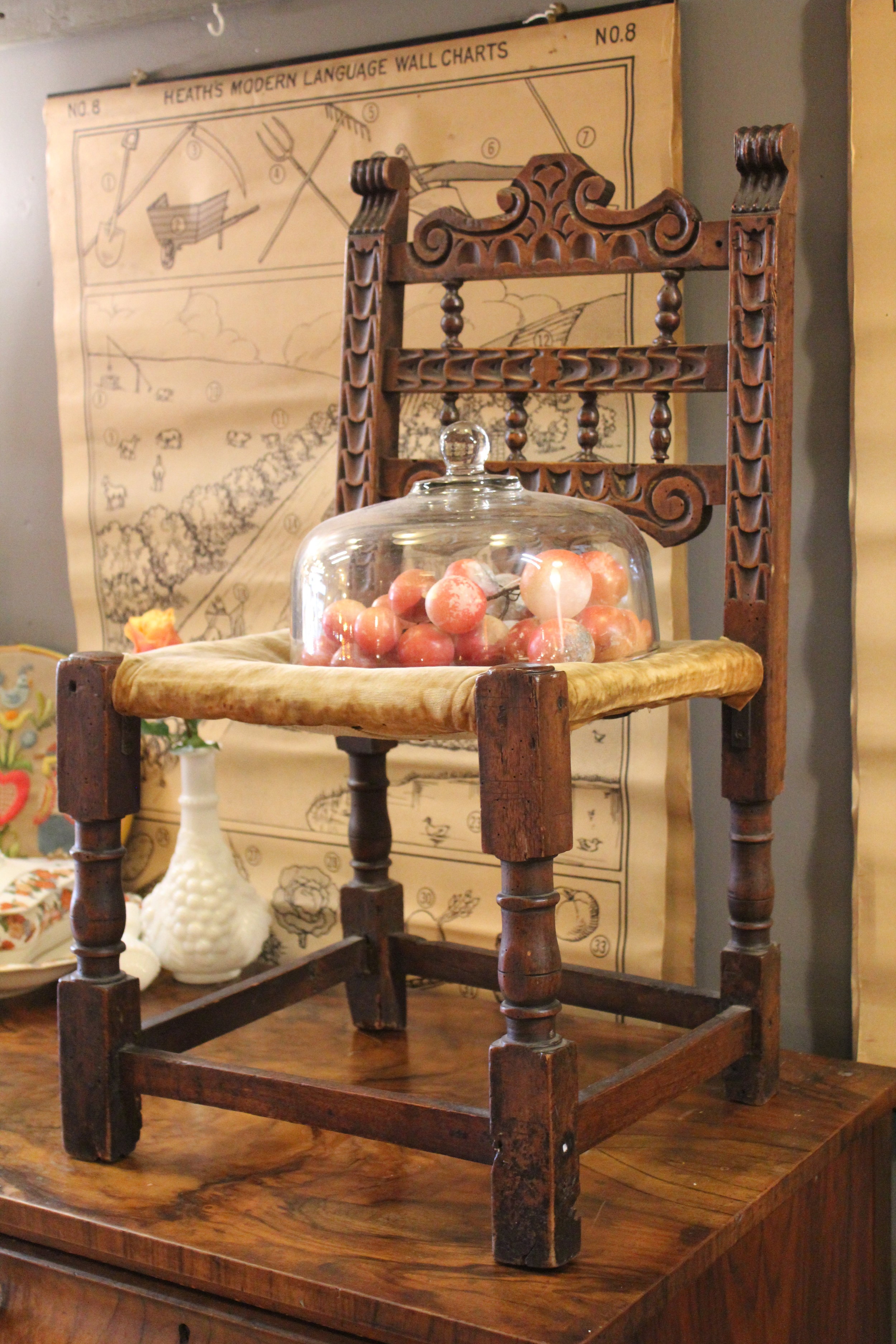 Antique Carved Child's Chair