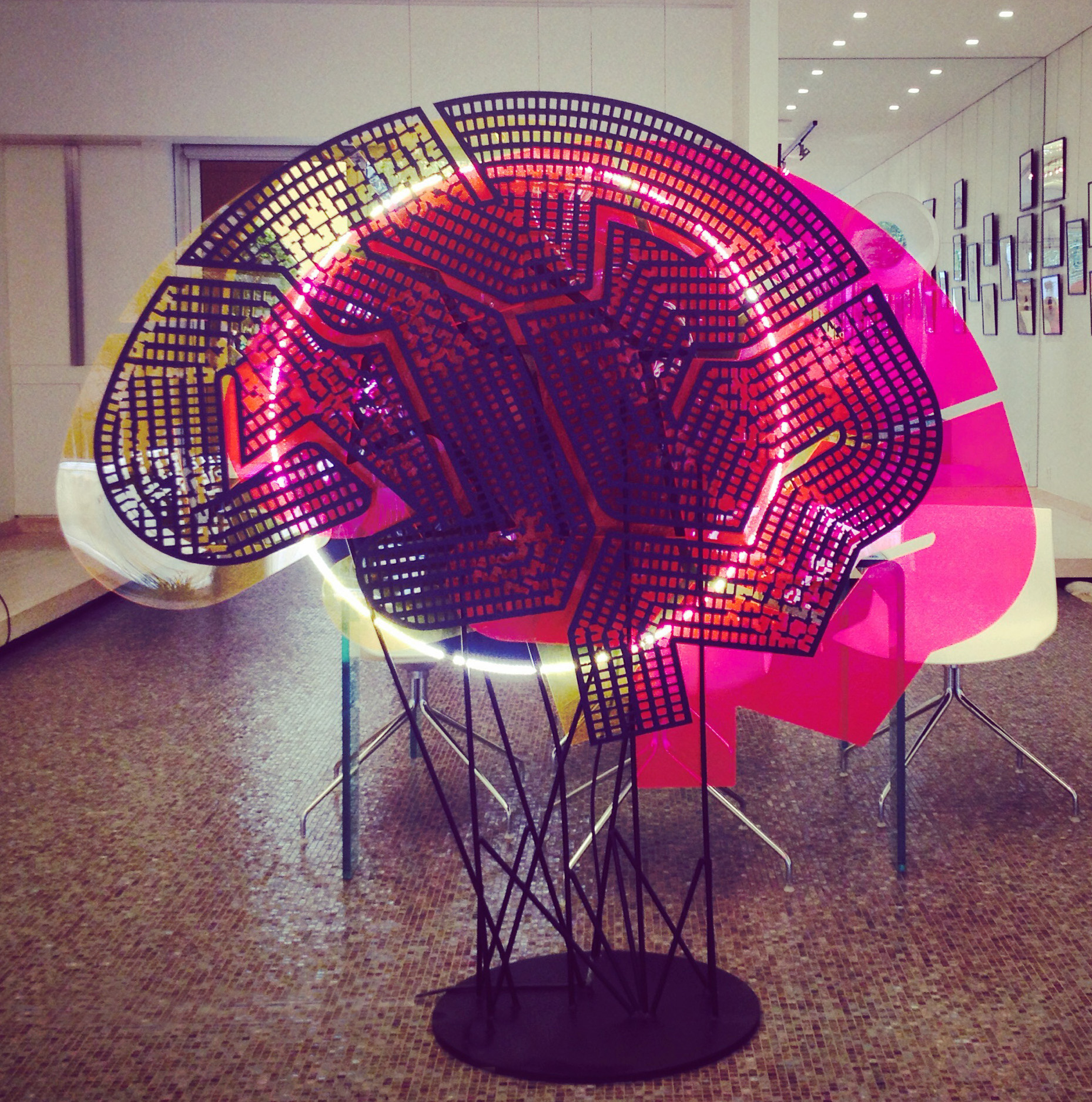 The three dimensional work centerpiece of the exhibit