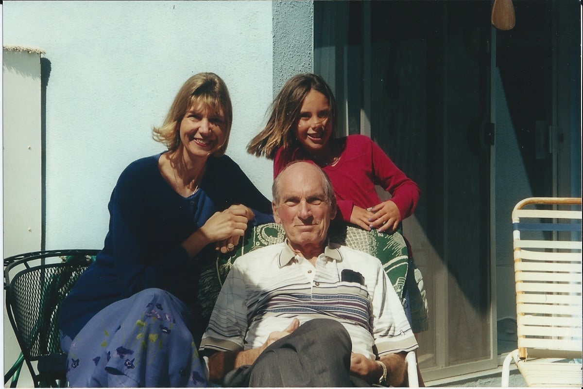 With my dad and my daughter, Kendall, just two weeks before he died in May 2000.