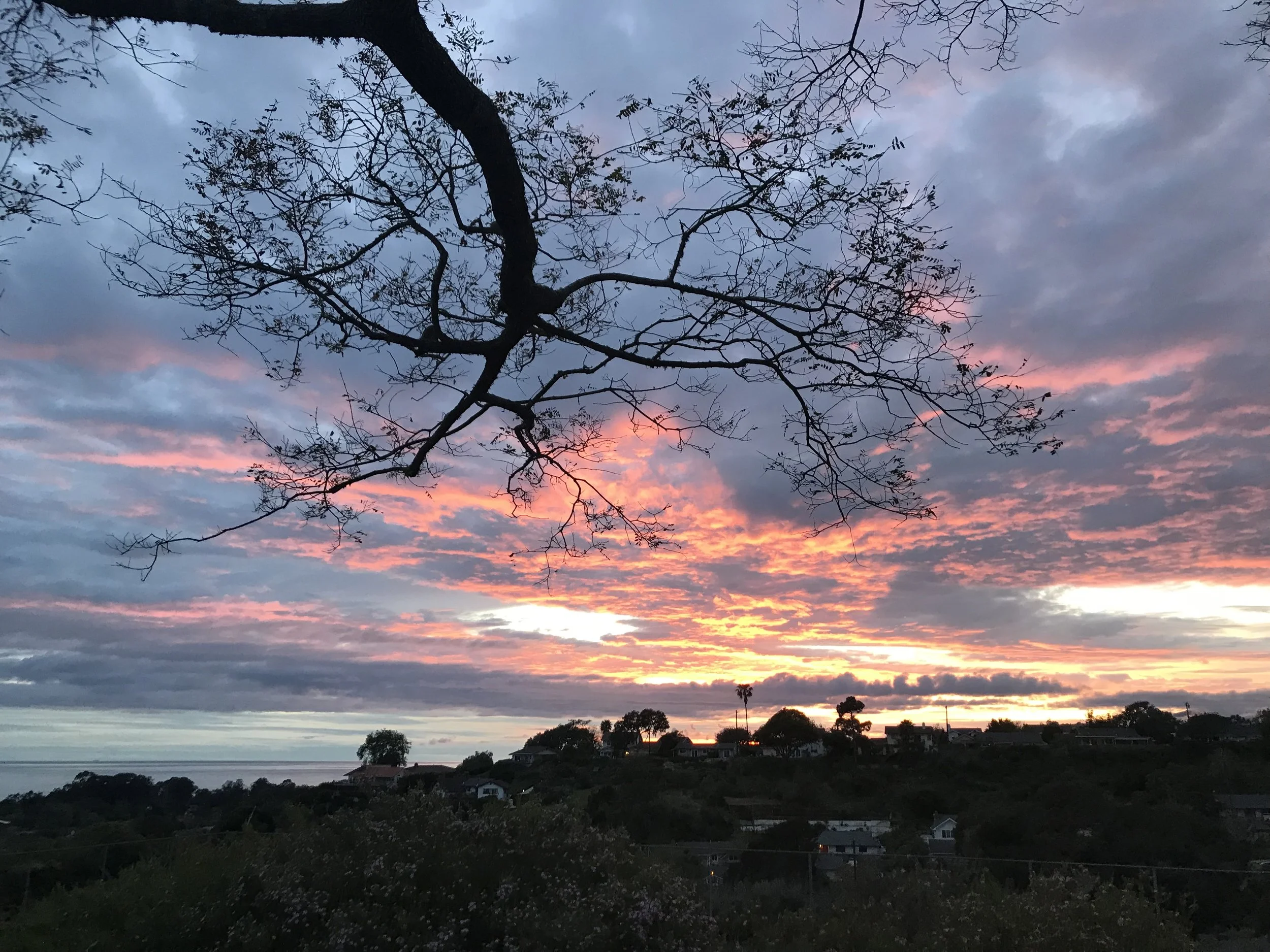 April sunset over Santa Barbara
