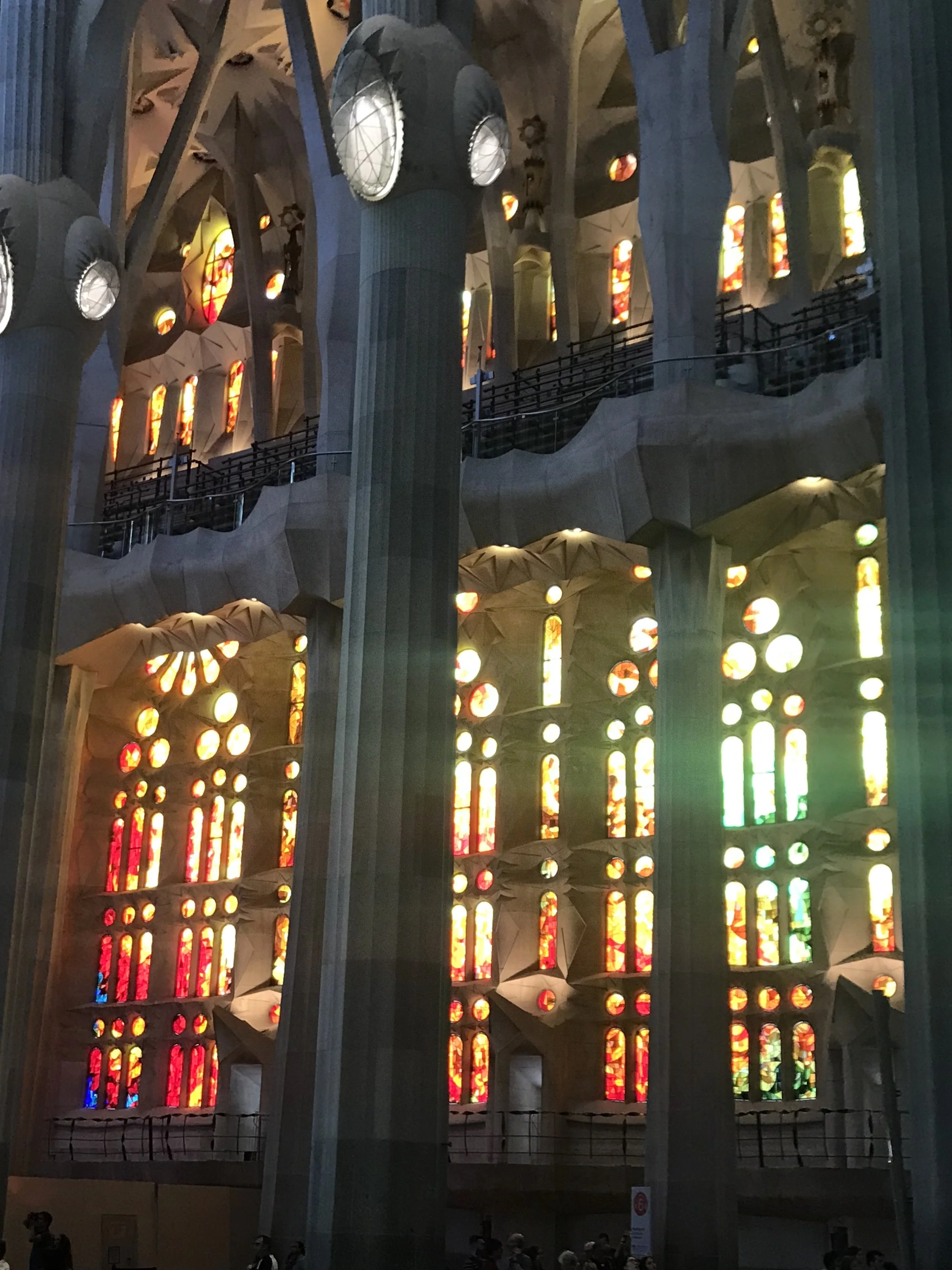 A photo of the stunning interior of Sagrada Familia, which doesn’t come close to doing it justice