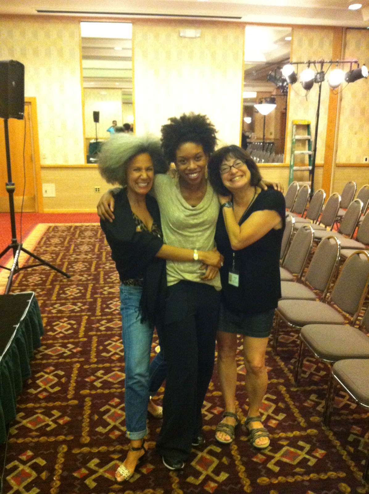 Angela with adult adoptees Susan Harris O'Connor and Susan Ito