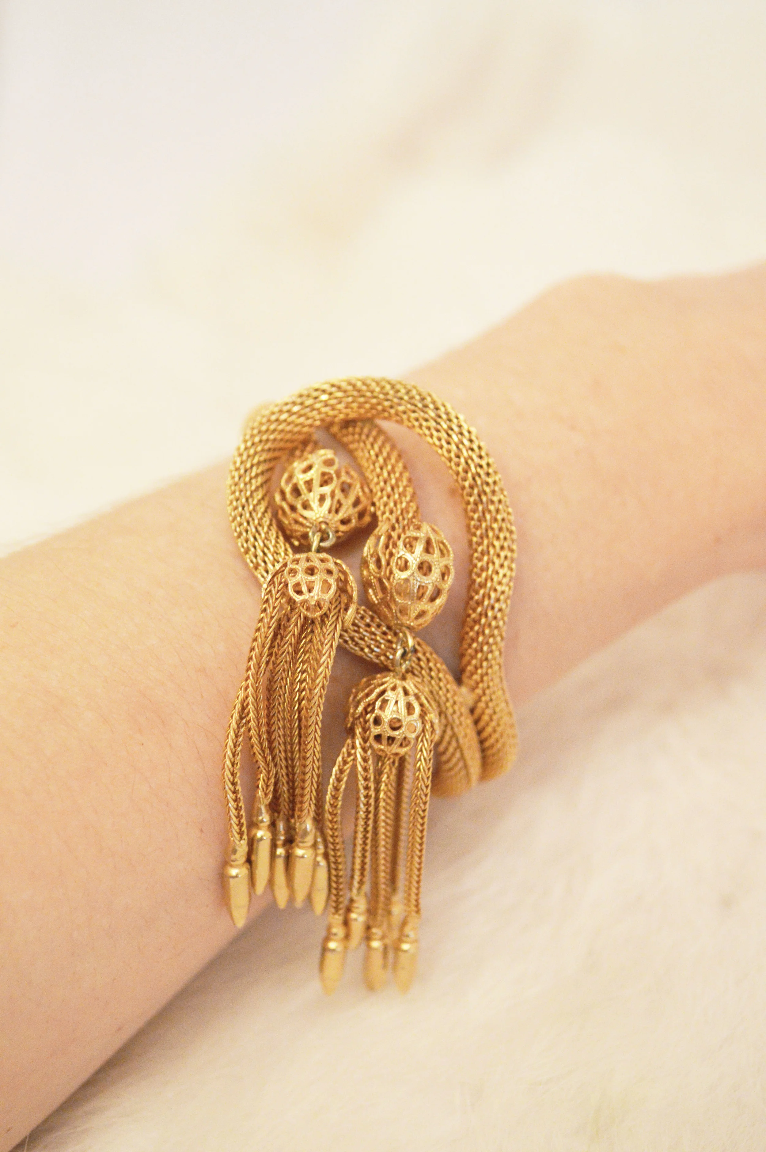 Hobe gold tassel bracelet3.jpg