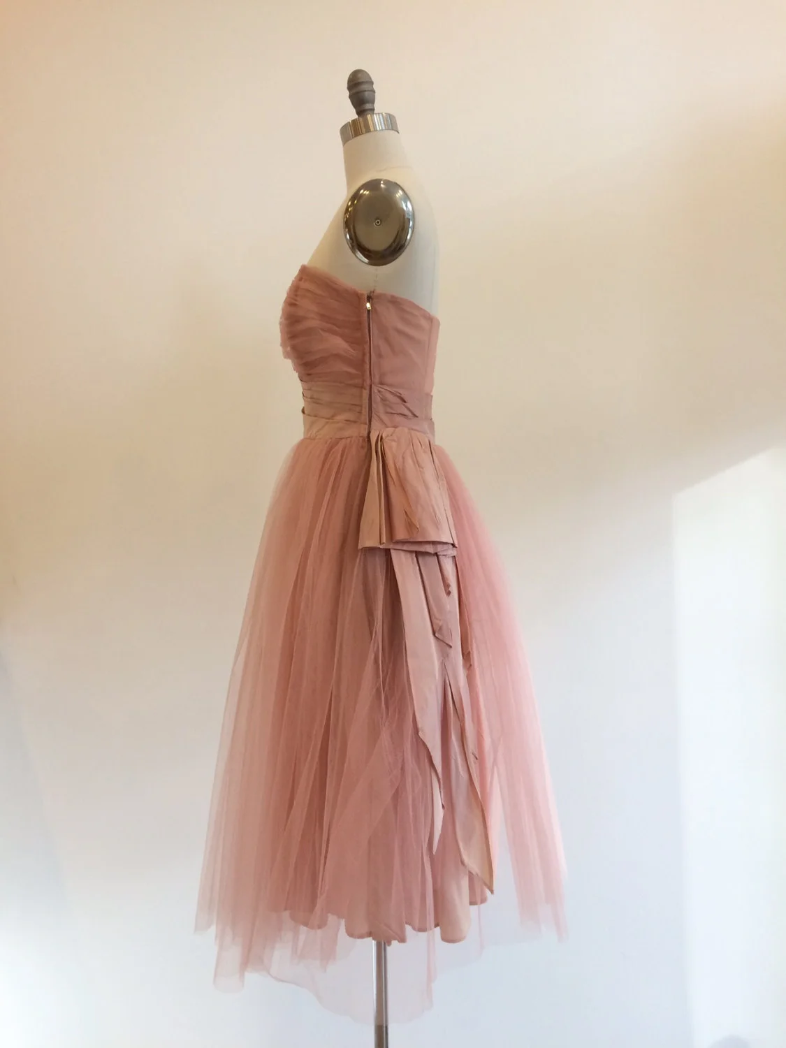 vintage pink tulle dress