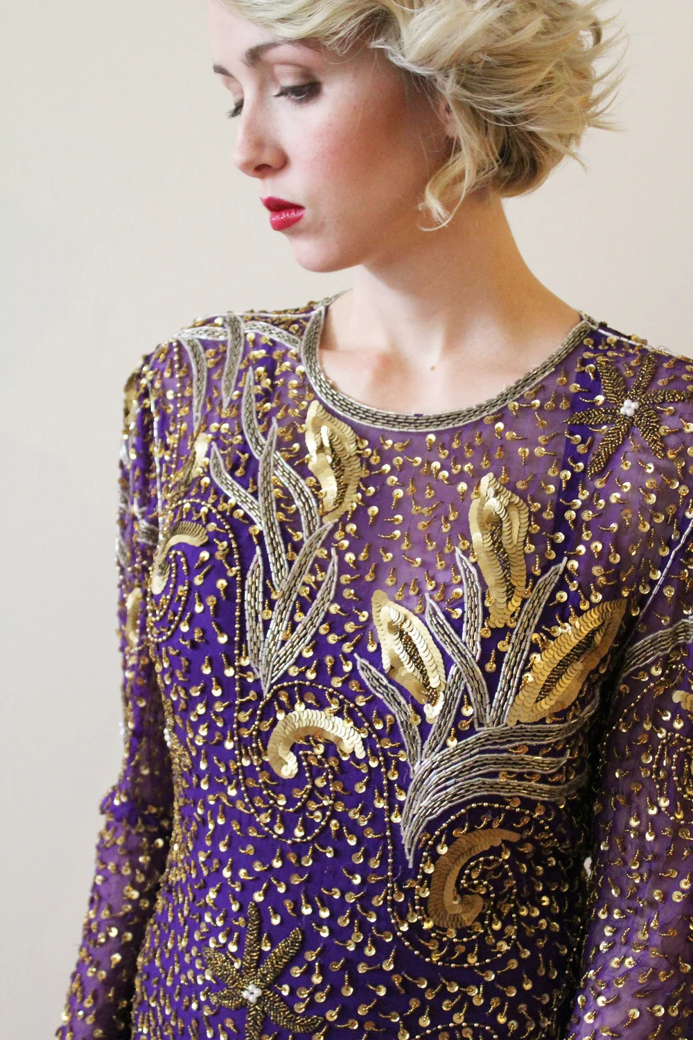 1980s -90s Purple Rain Party Dress  Miranda's Vintage Bridal