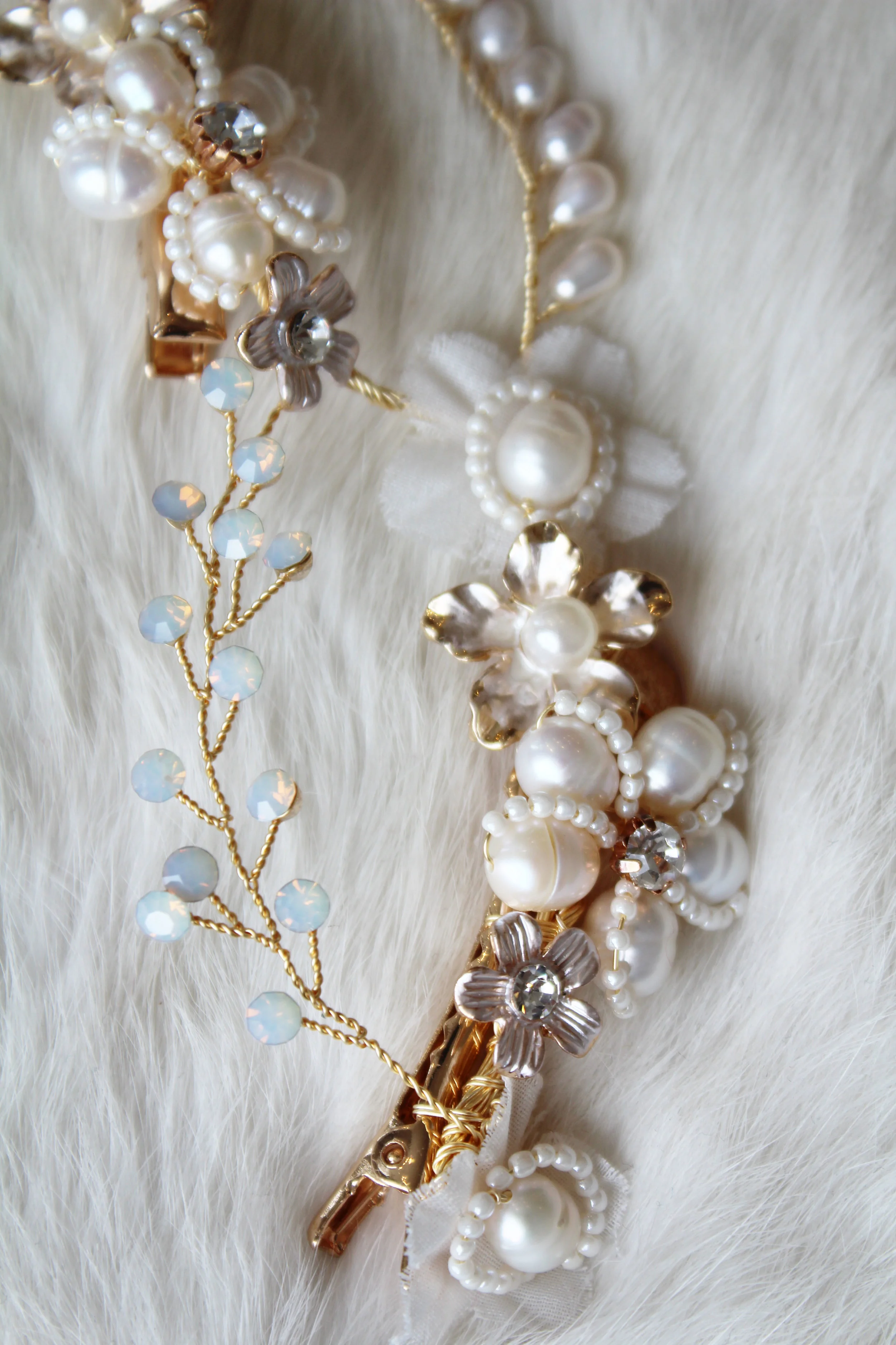 Infinity Fresh Water Pearl Hair Clip