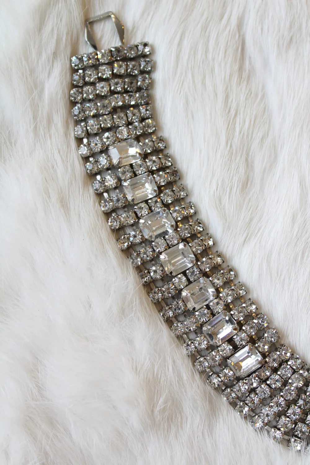 1940s-50s Rhinestone Crystal Bracelet — Miranda's Vintage Bridal