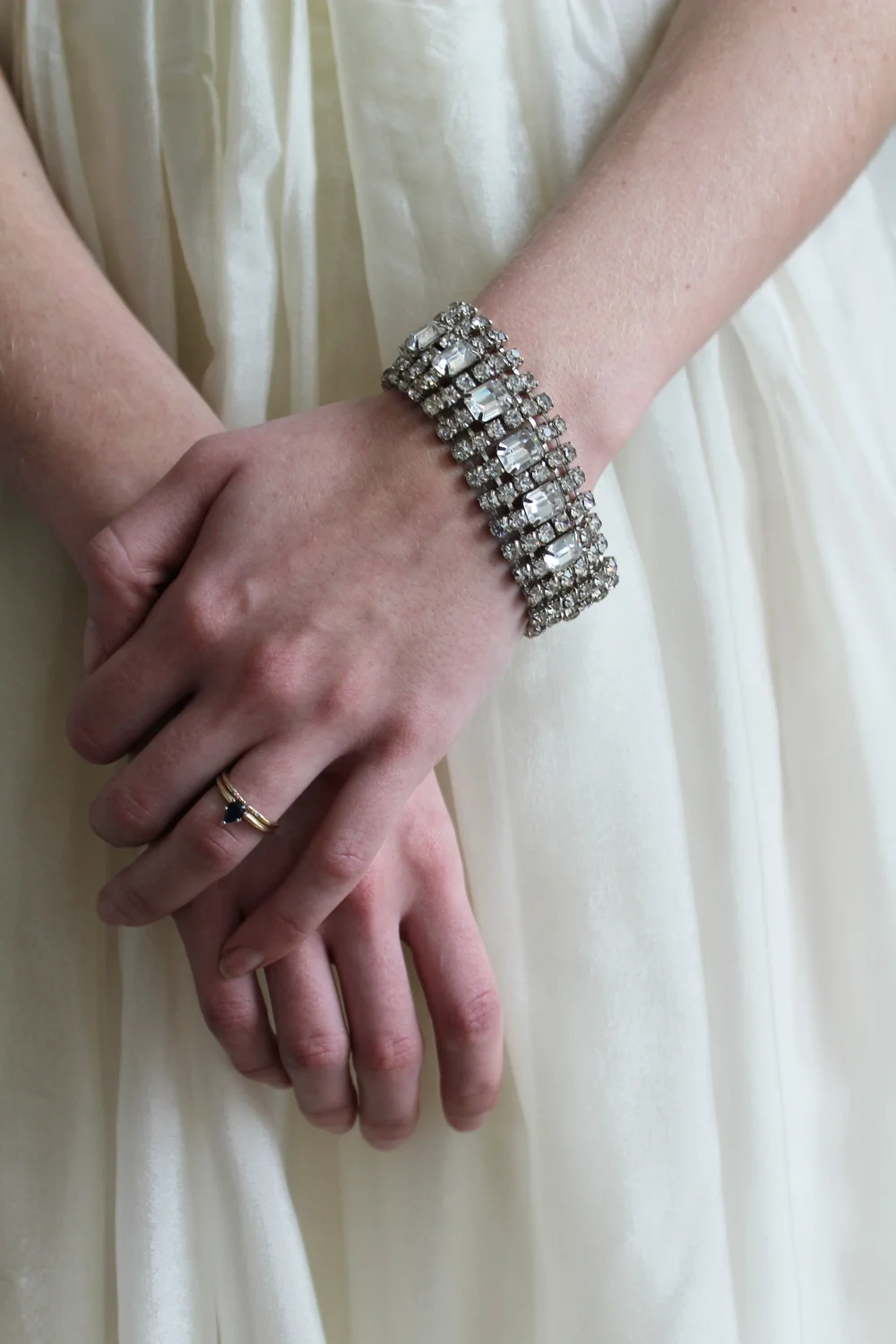 1940s-50s Rhinestone Crystal Bracelet — Miranda's Vintage Bridal