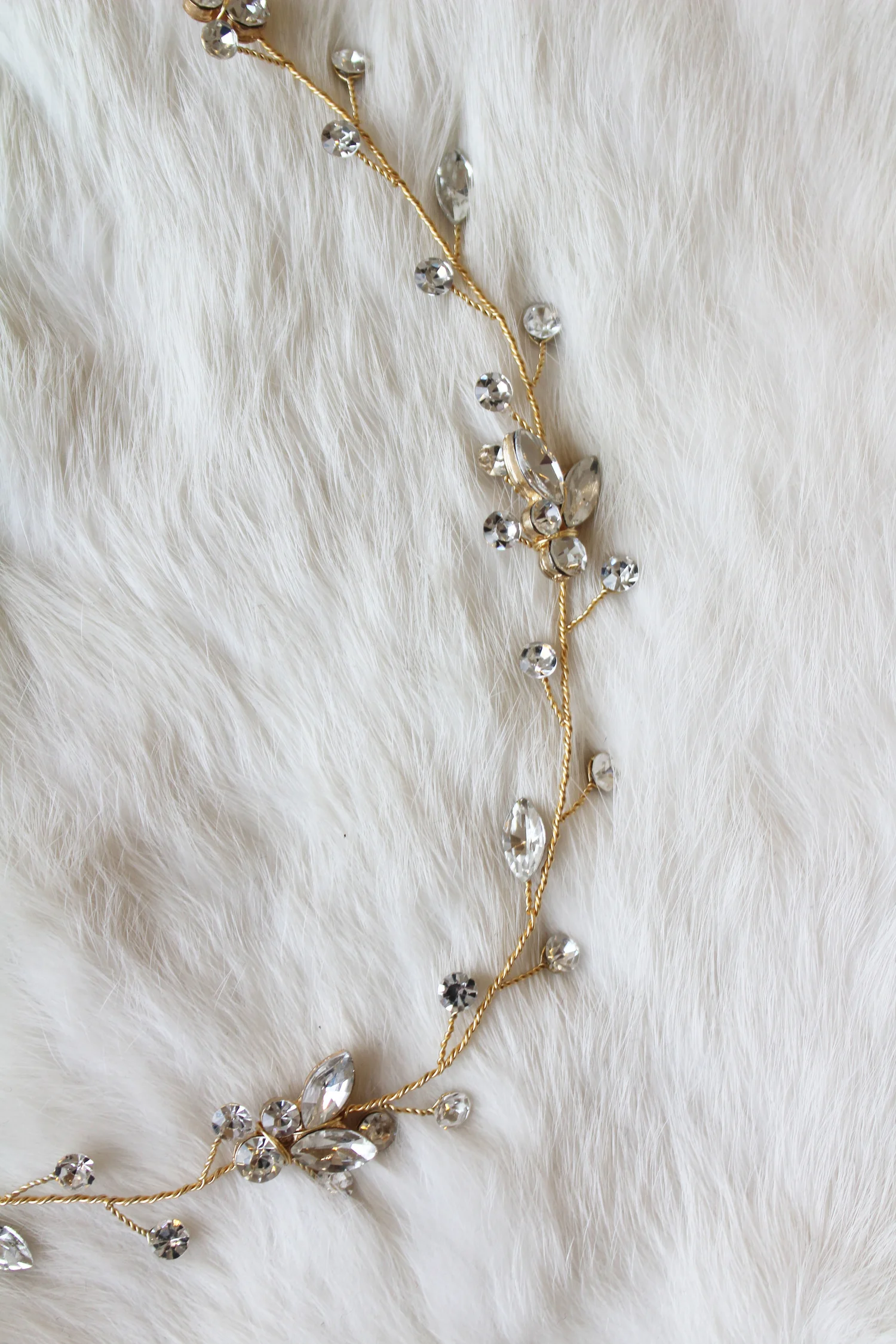 Gold and Pearl Headpiece Vintage Necklace  Statement’s Set & rhinestone belt Freshwater Pearl and Crystal Floral Belt | Headpiece  main image 4