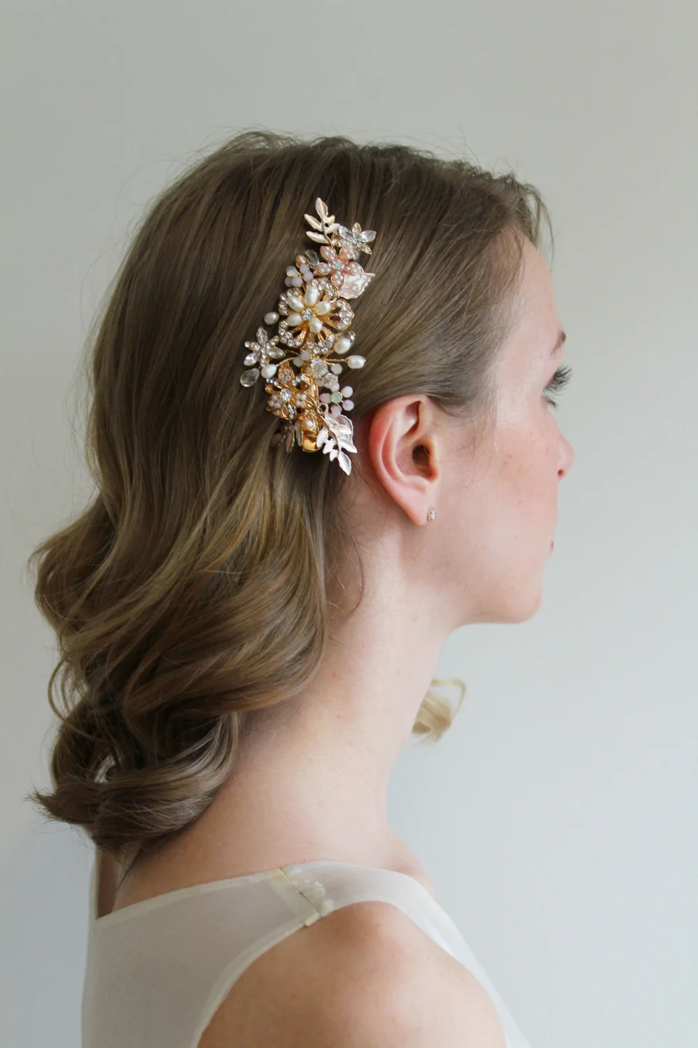 Rose Gold Floral Hair Clip — Miranda display picture 1