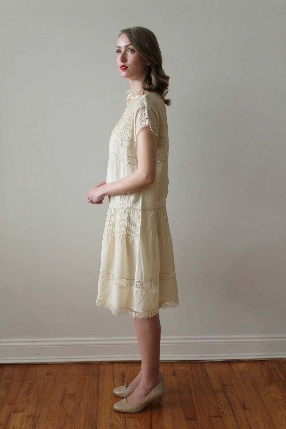 Vintage 1920s Short Sleeve Wedding Dress - Shirley  Miranda's Vintage  Bridal