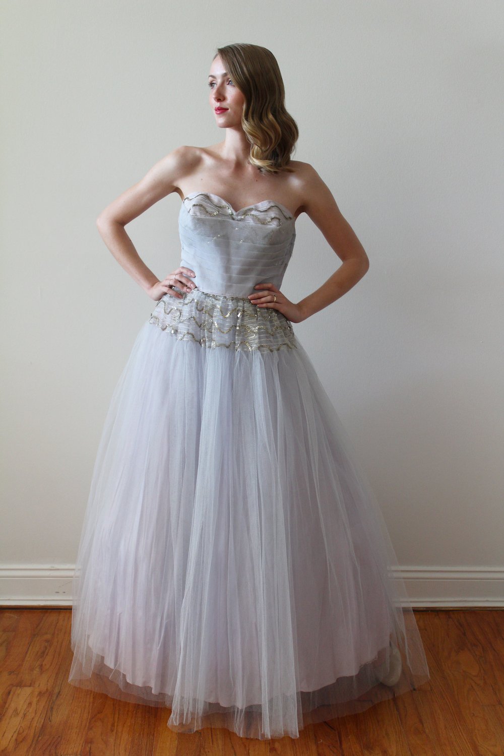 1950s Light Purple Sequin Party Dress  Miranda's Vintage Bridal