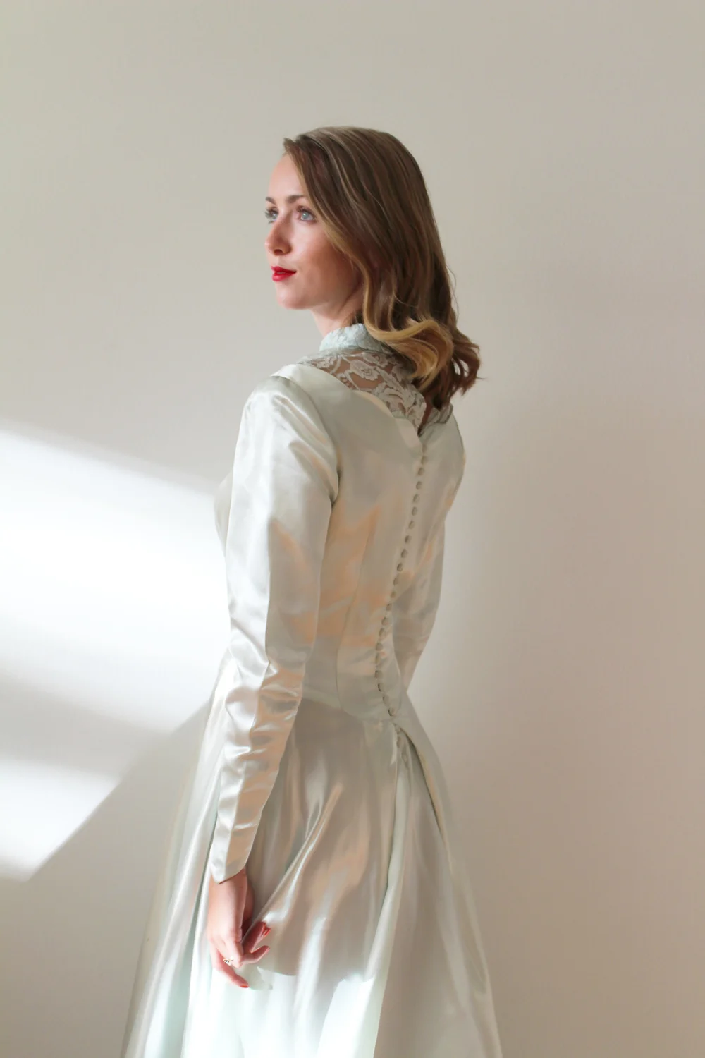 Vintage 1940s Light Blue Wedding Dress - Livia  Miranda's Vintage Bridal