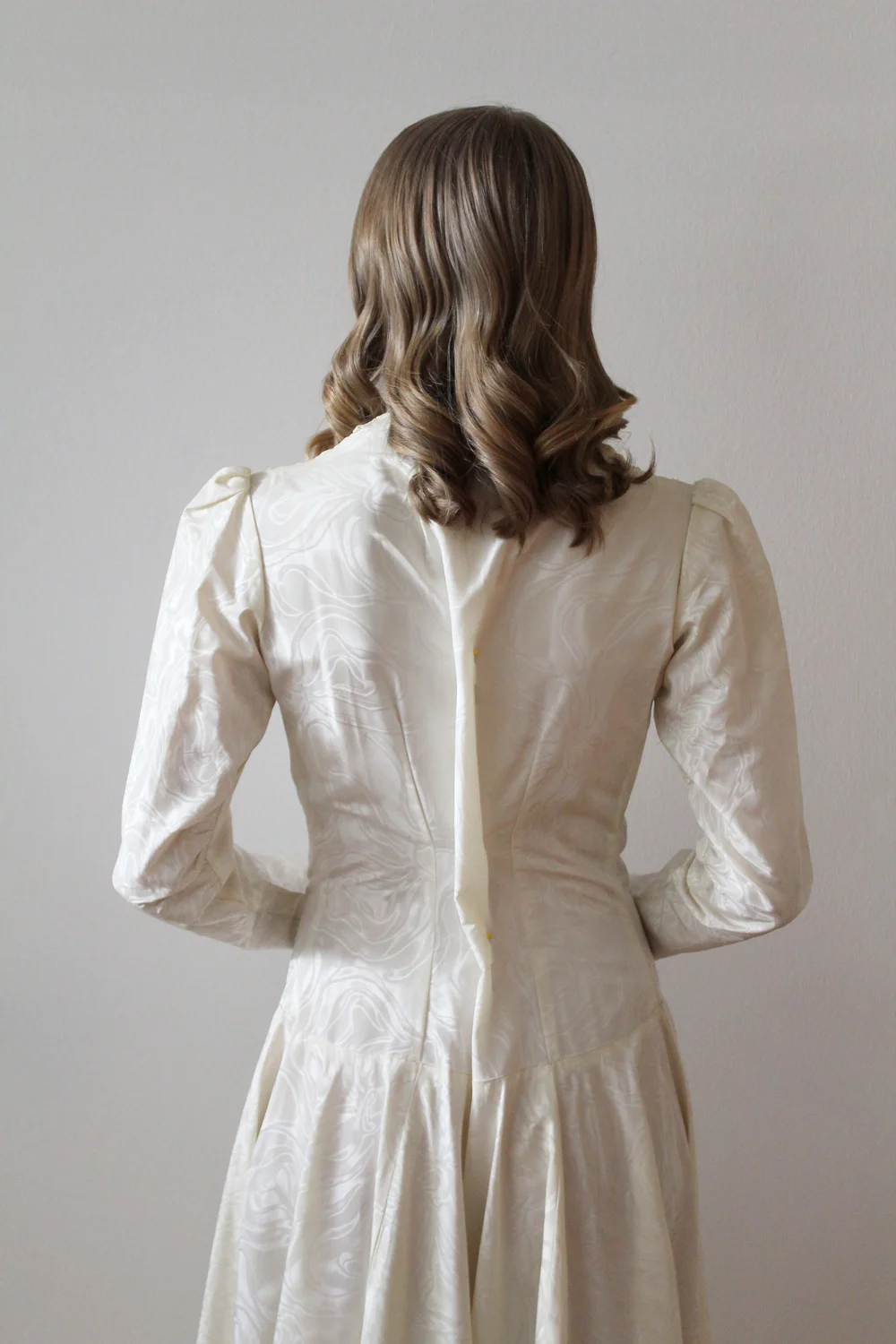 Vintage 1940s Moire Taffeta Wedding Dress - Martha  Miranda's Vintage  Bridal