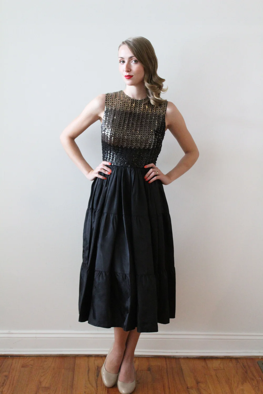 slim fit dress slacks The Jovani Black/Gold Sequin Short Formal Dress 6