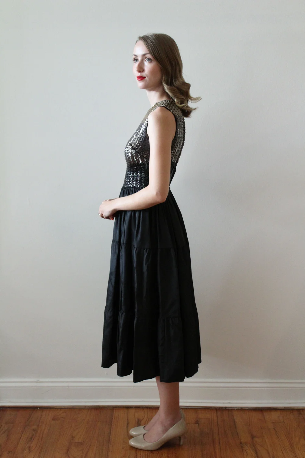 black maxi dress sexy Sexy V Neck Black Long Prom Dresses with High Slit, V Neck Black Forma –  Shiny Party main image 0