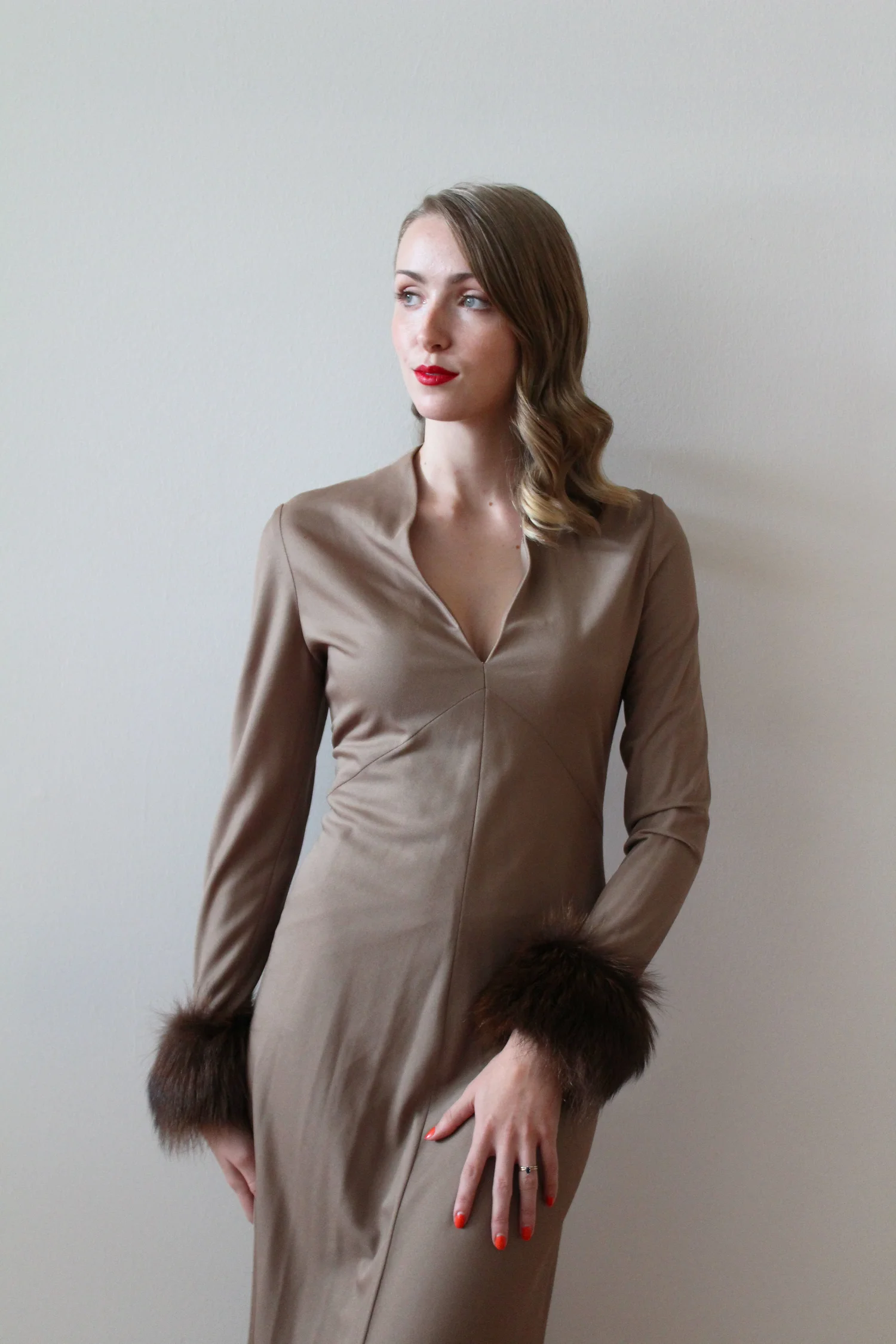 brown furry dress Mission 6 Drawer Amish Solid Wood Dresser
