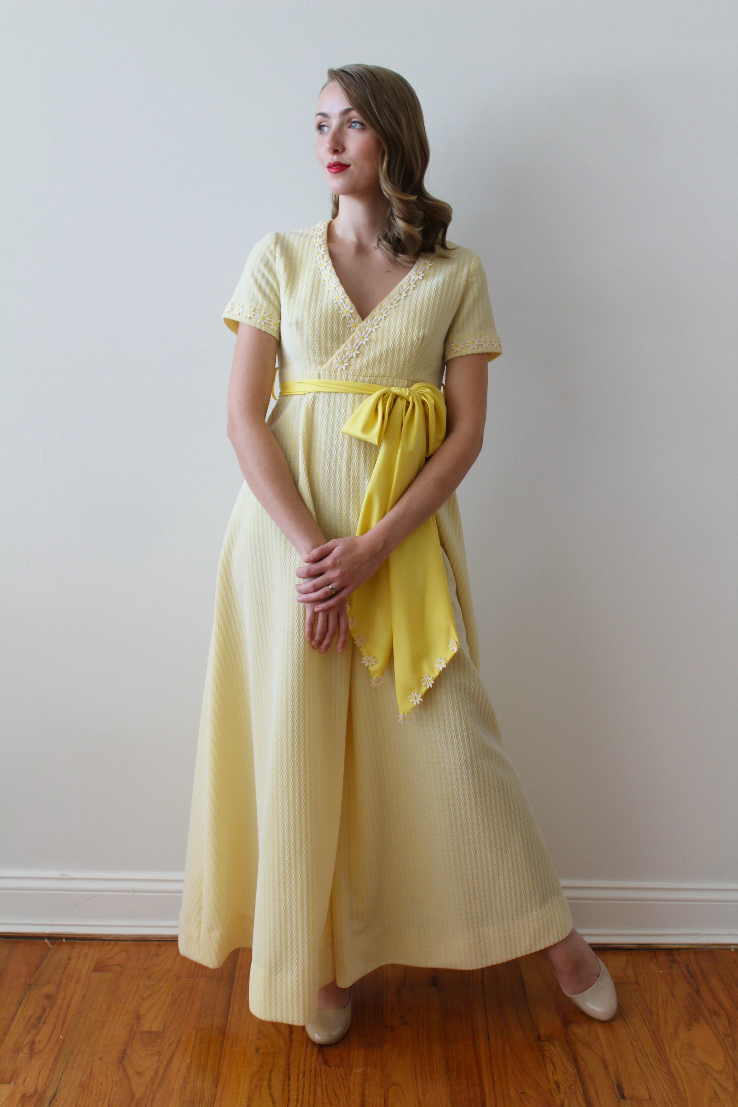 1960s Yellow Daisy Chain Jumpsuit