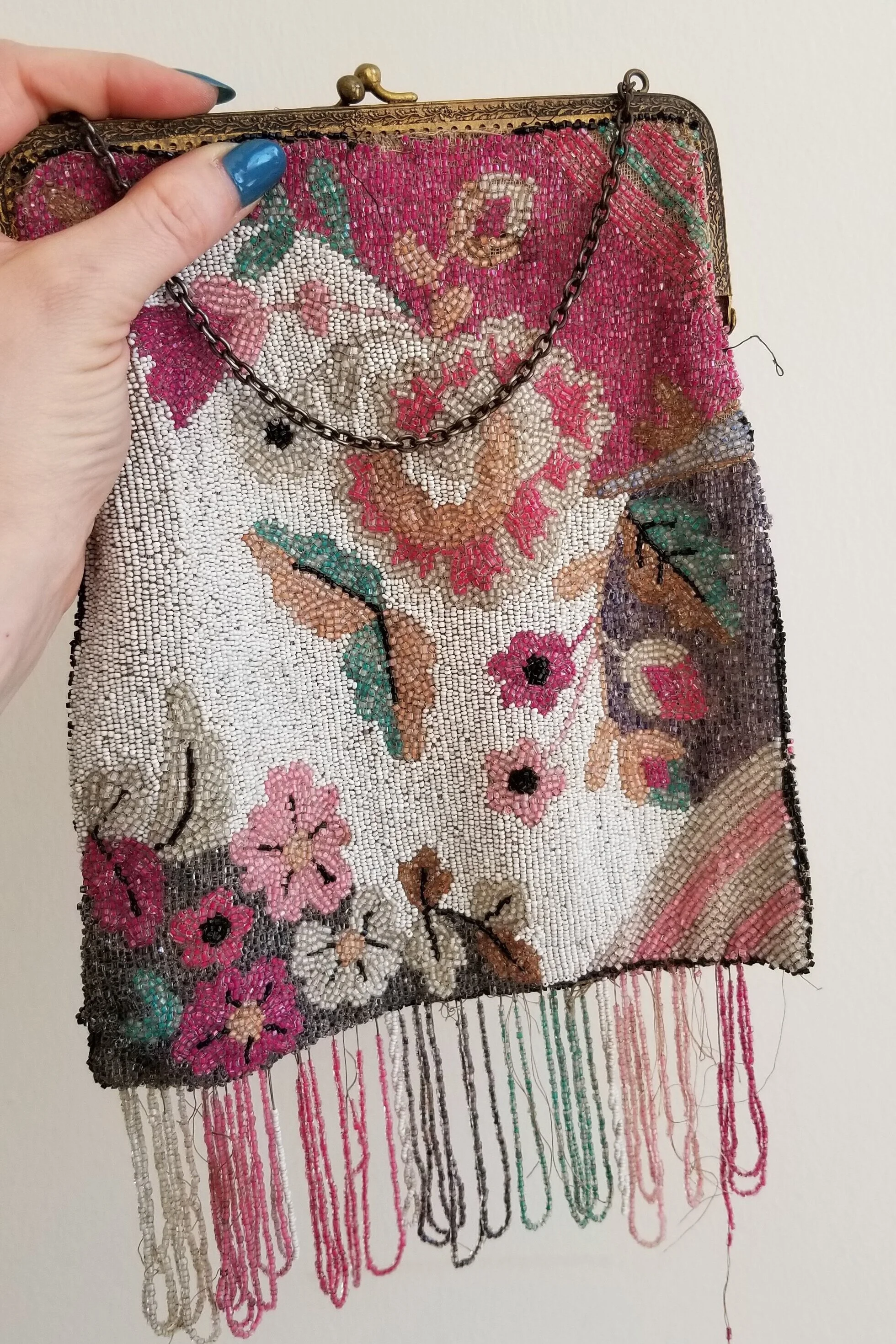 beaded evening purse