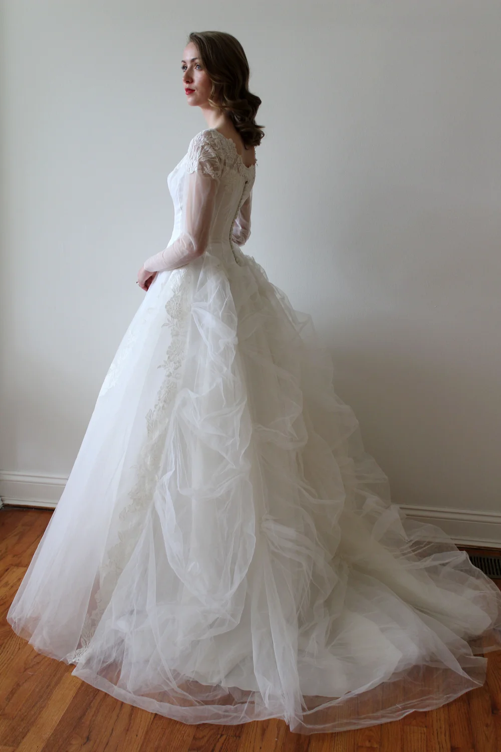 Vintage 1950s/60s Tulle and Lace Wedding Dress - Alana  Miranda's Vintage  Bridal