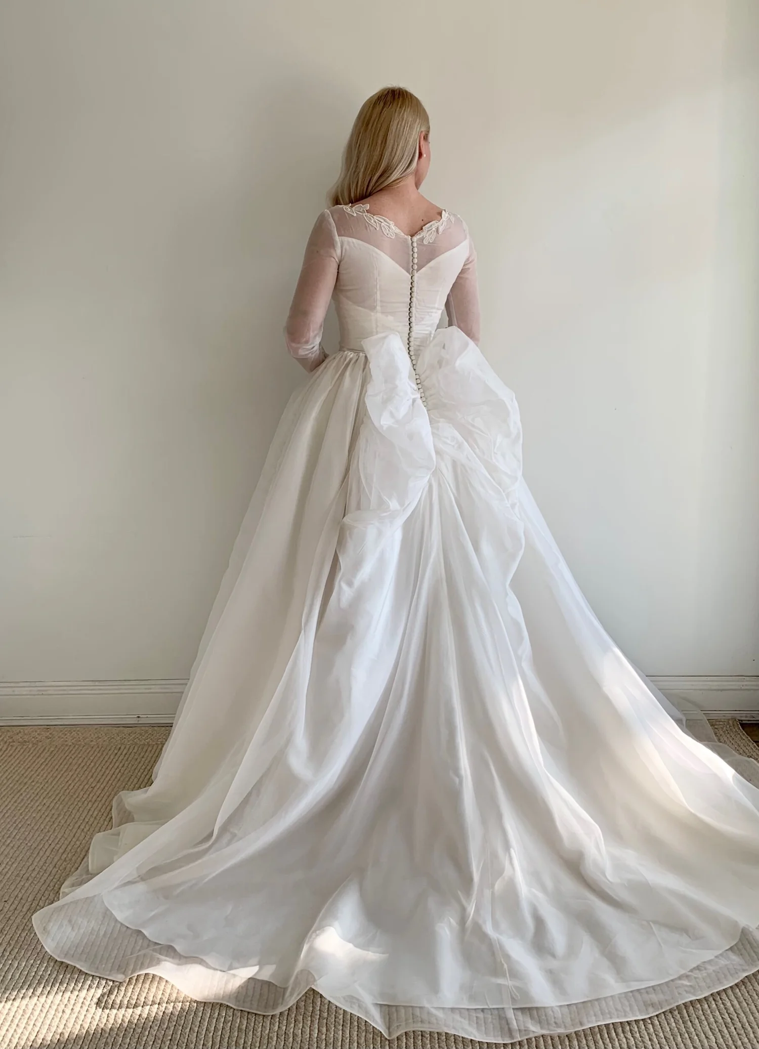 vintage floral organza wedding dress Vintage 1950s Silk Organza Floral Embroidered Wedding Dress Alaina —  Miranda's Vintage Bridal