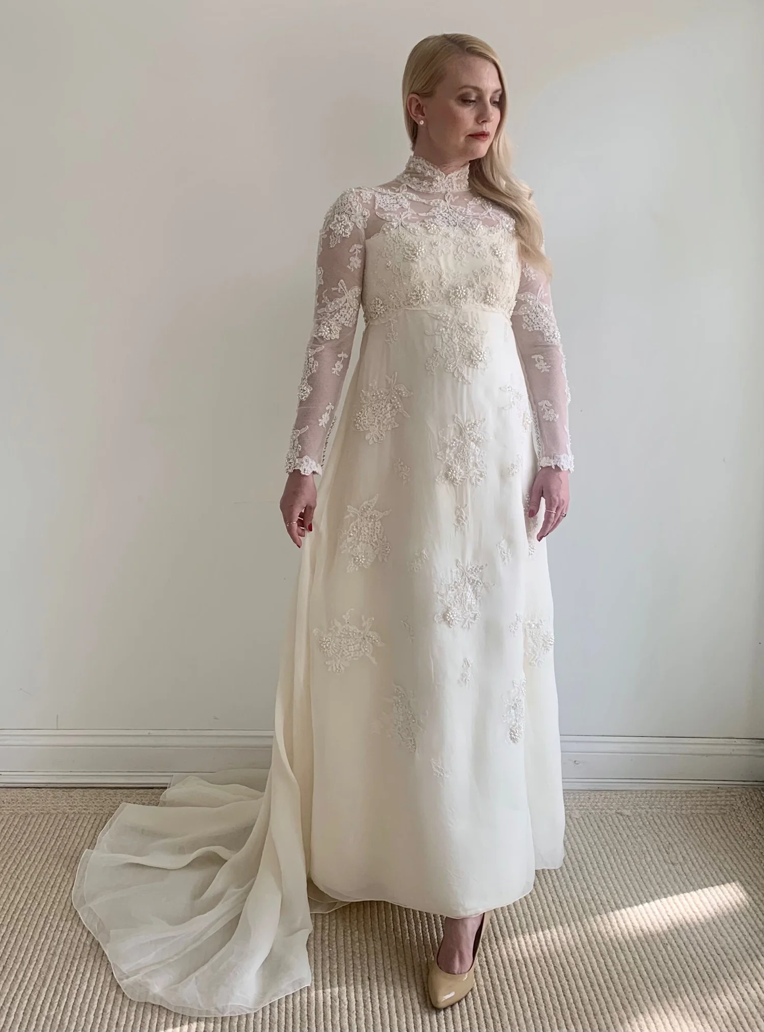 Vintage 1960s-70s Priscilla of Boston Wedding Gown - Lane  Miranda's  Vintage Bridal