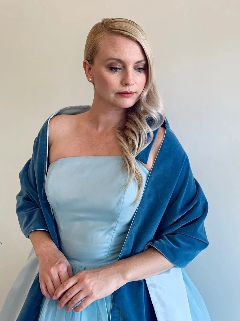 cinderella light blue dress Off The Shoulder Sky Blue Prom Dress A-Line Tulle Appliques Quinceaner main image 0