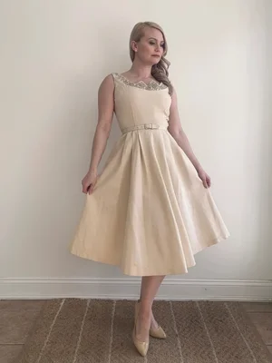 vintage tea length bridesmaid dresses NH Patterns Diana Dress and Top – The Fold Line main image 0
