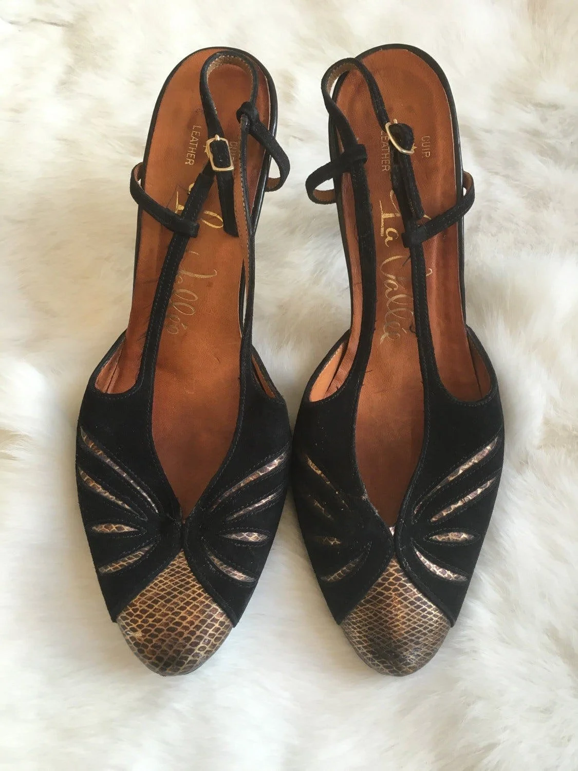 Vintage La Vallee Slingback High Heels — Miranda's Vintage Bridal