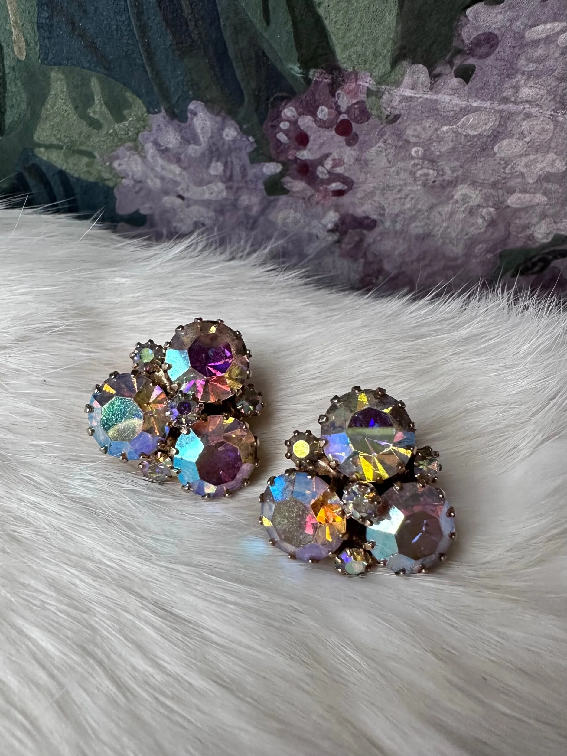 1960s Weiss AB Crystal Earrings