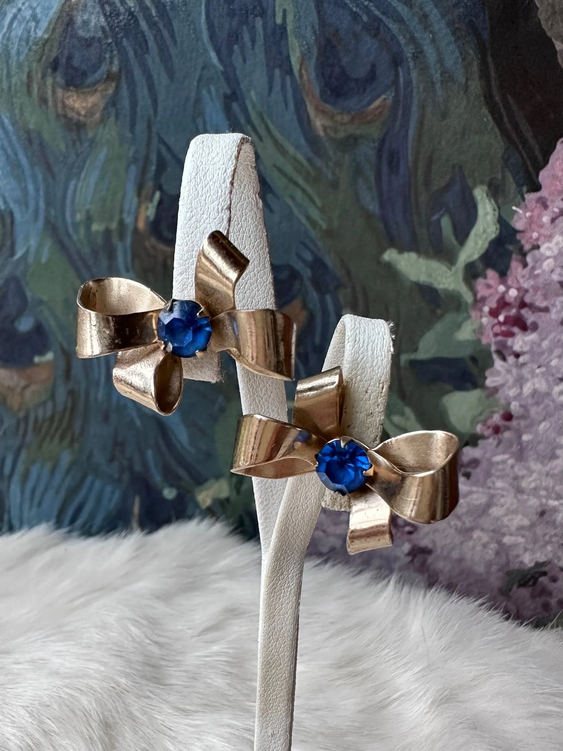 1930s Coro Crystal Bow Earrings