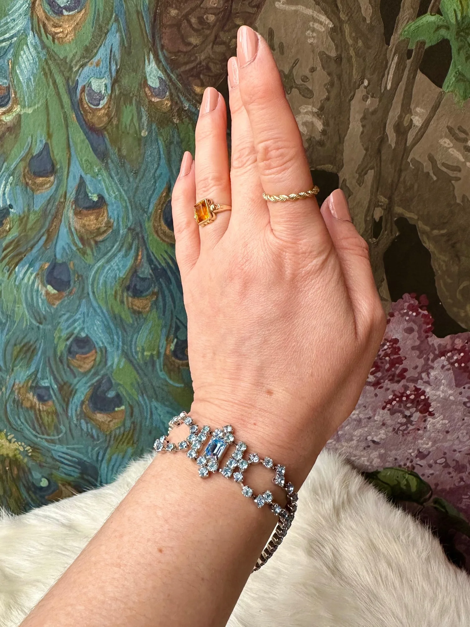 1950s Light Blue Crystal Bracelet — Miranda